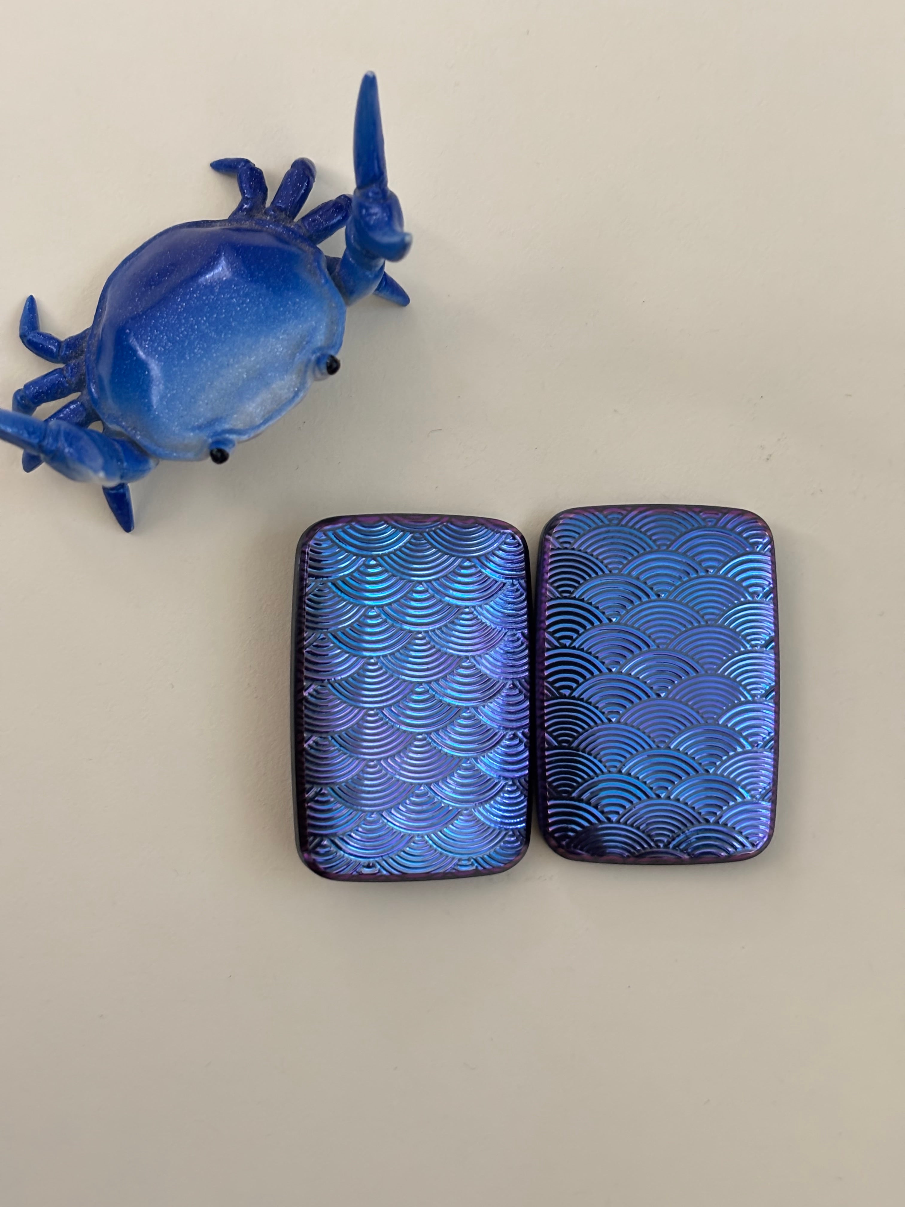 Compoform Argyle V1.1 mini seigaiha - laser etched titanium slider ...