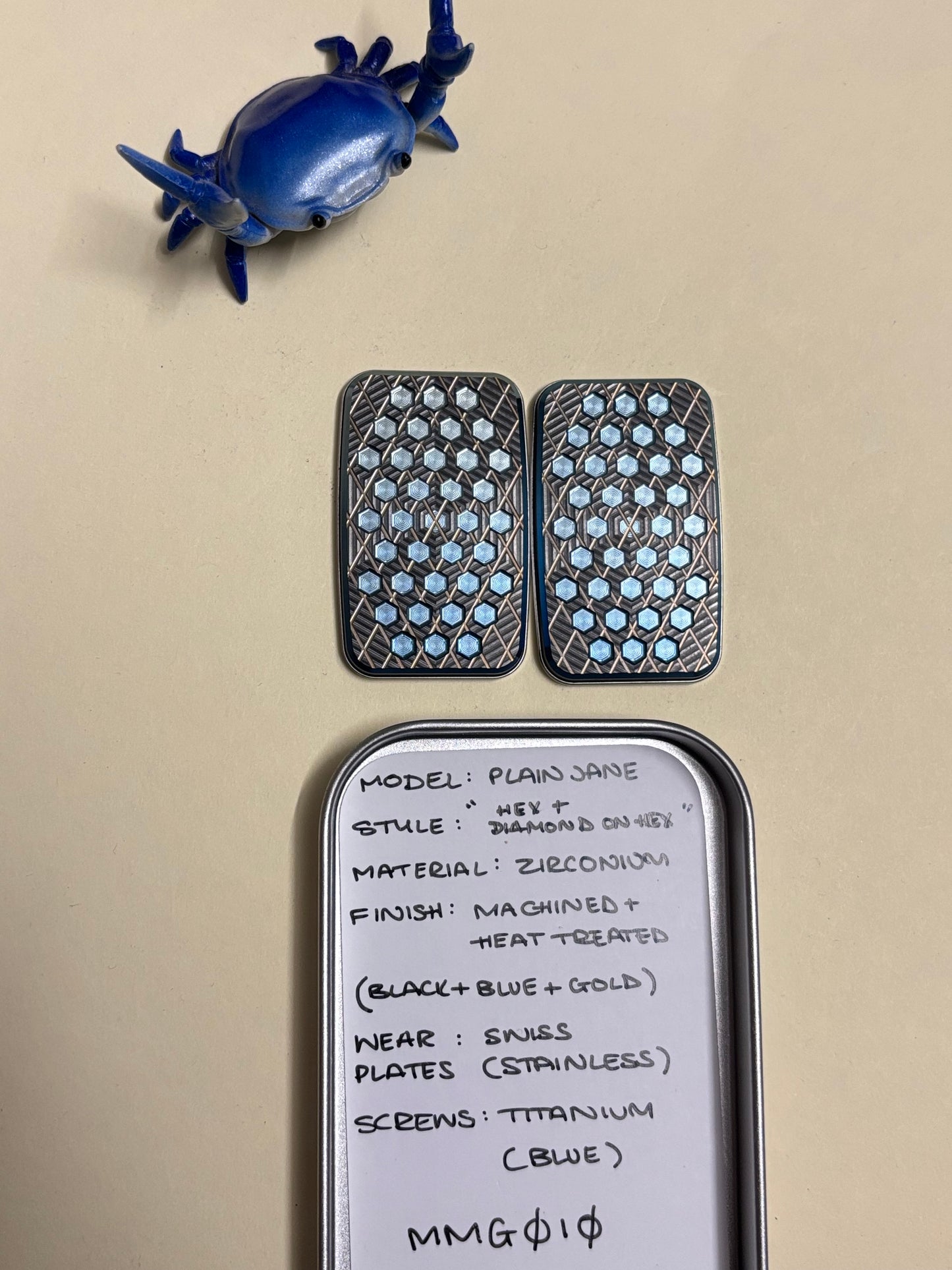 Magnus maglab plain jane Hex - zirc with SS plate - fidget toy