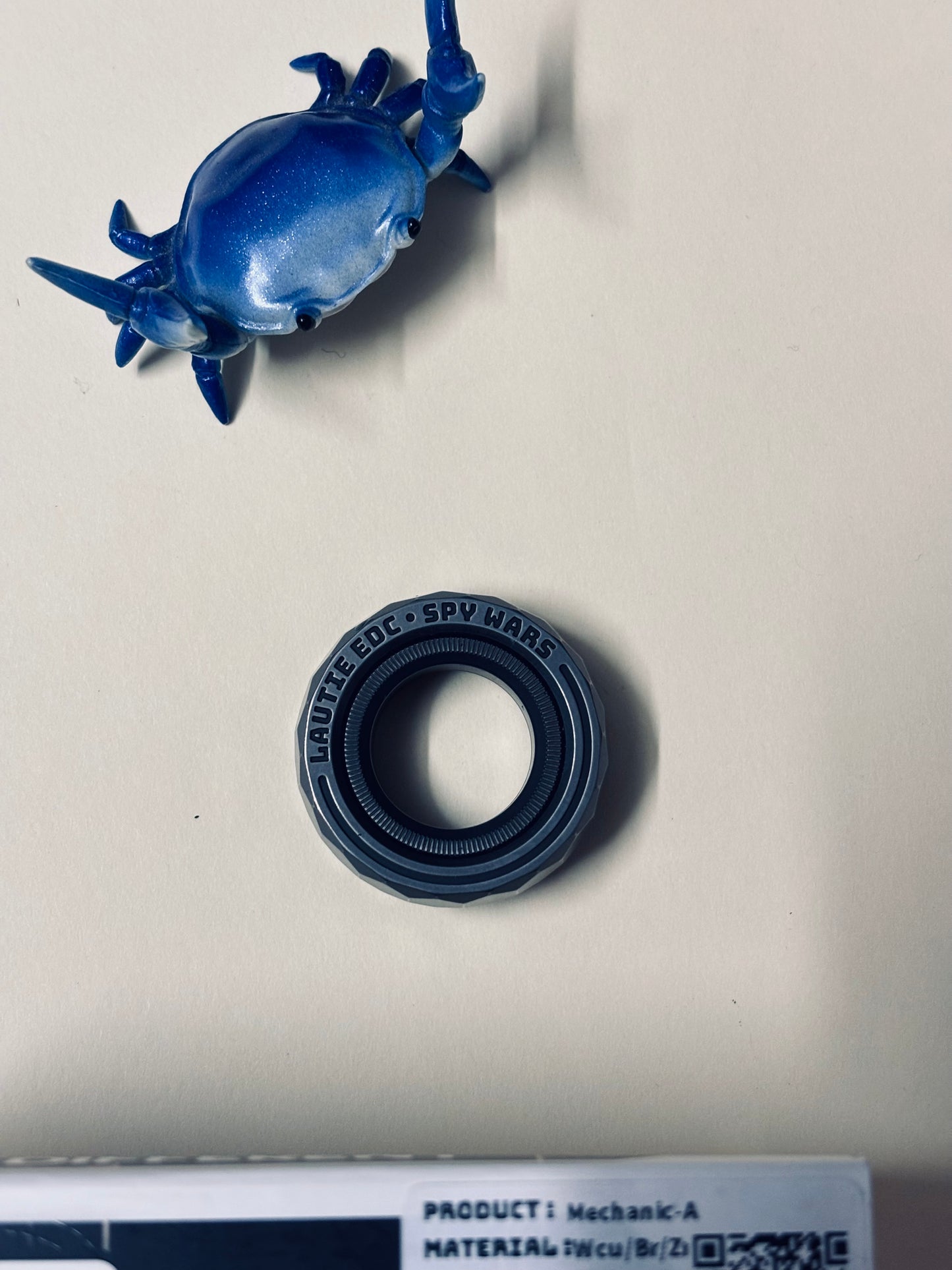 Lautie mechanic ring spinner A - WCu/Br/Zirc - fidget toy