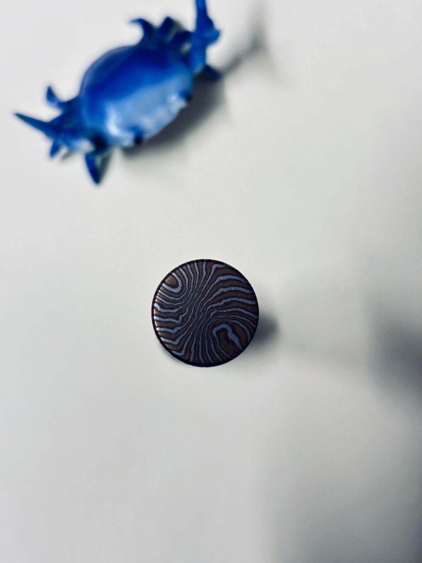 SF Metal Alchemy Spin totem - Mokume/zirc spin stick - fidget toy