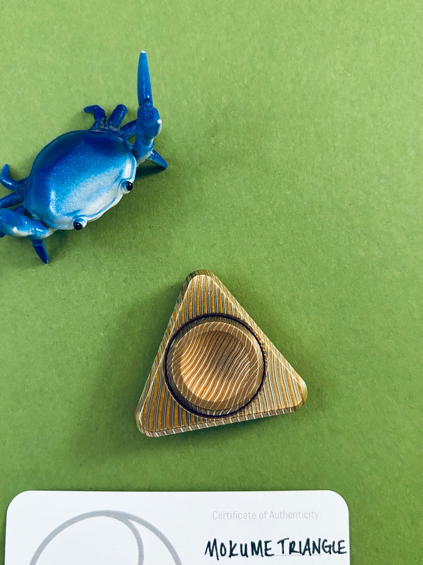 Twoedc - triangle - mokume - Fidget spinner