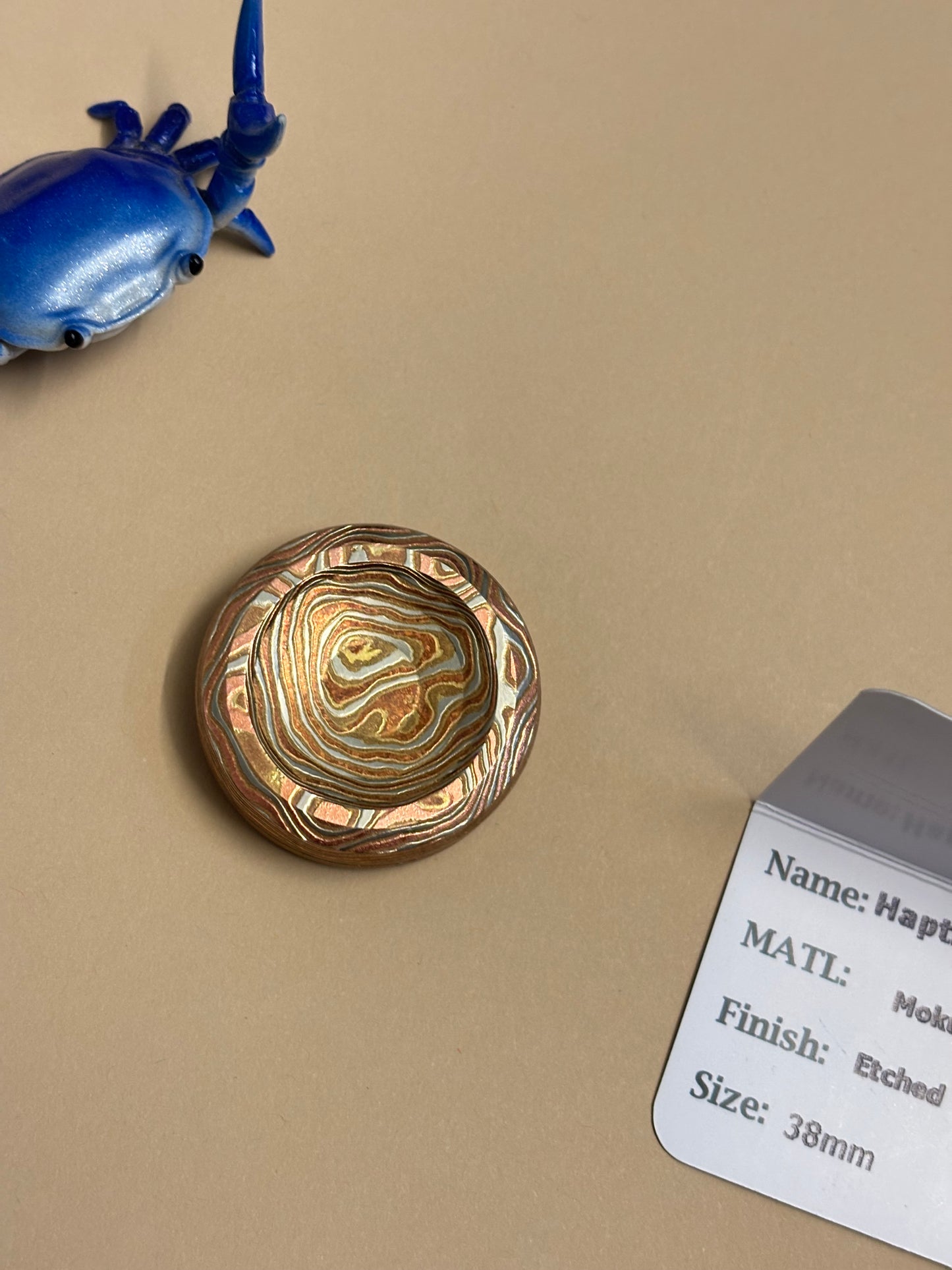njthandpower NJT - Mokume Ulte haptic coin - fidget toy