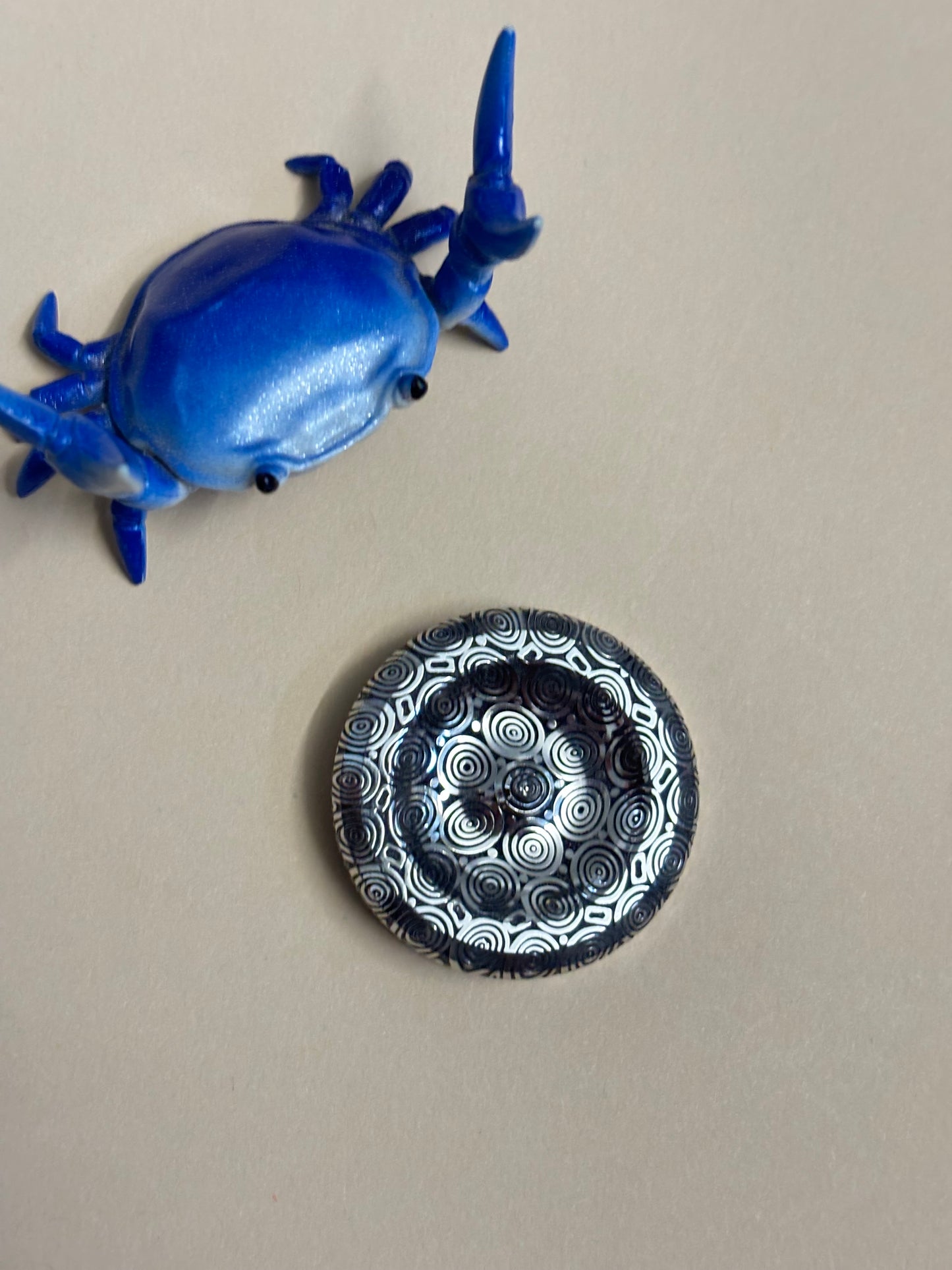 Njthandpower NJT - mini mount damasteel - haptic coin - fidget toy