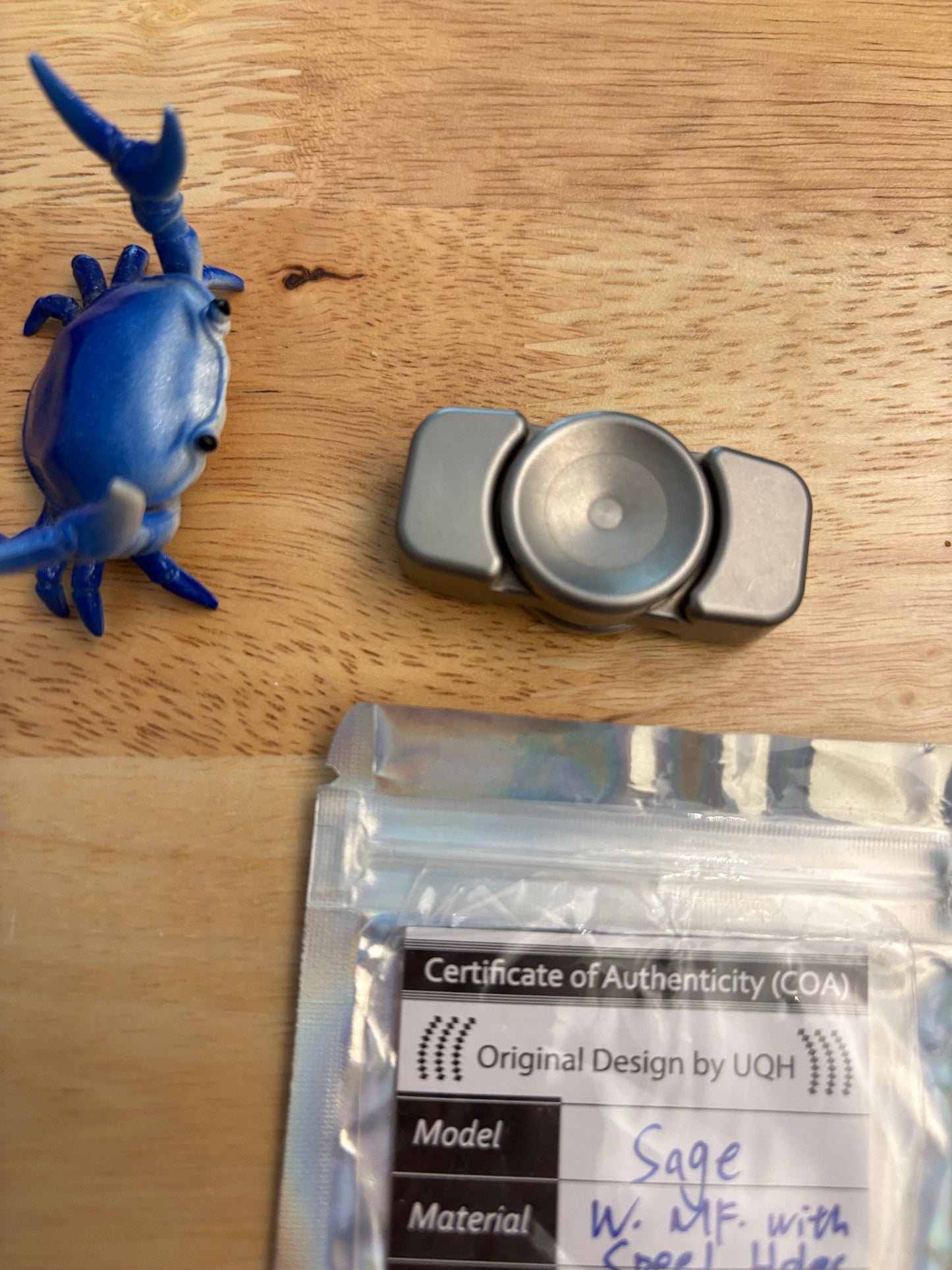 UQH - sage - tungsten - fidget spinner - Fidget toy