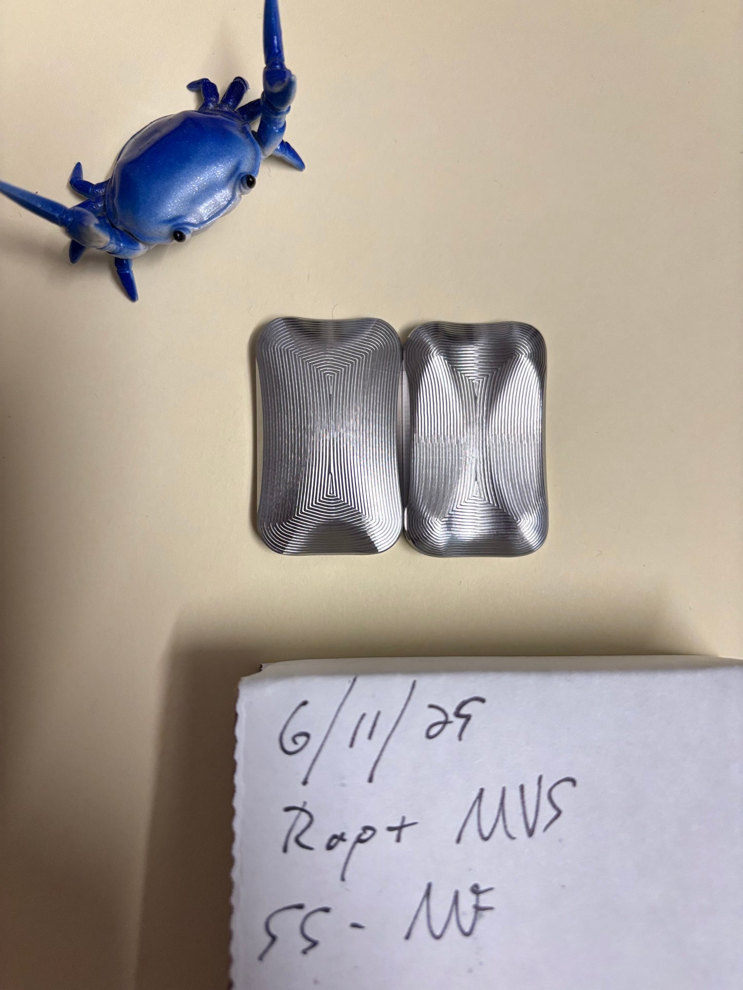 Moduswork Rapt MVS asymmetrical - ss - with inserts - slider - fidget toy