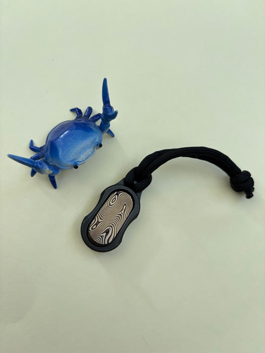 Compoform new bean - damasteel gold anodized slider/ clicker - fidget toy