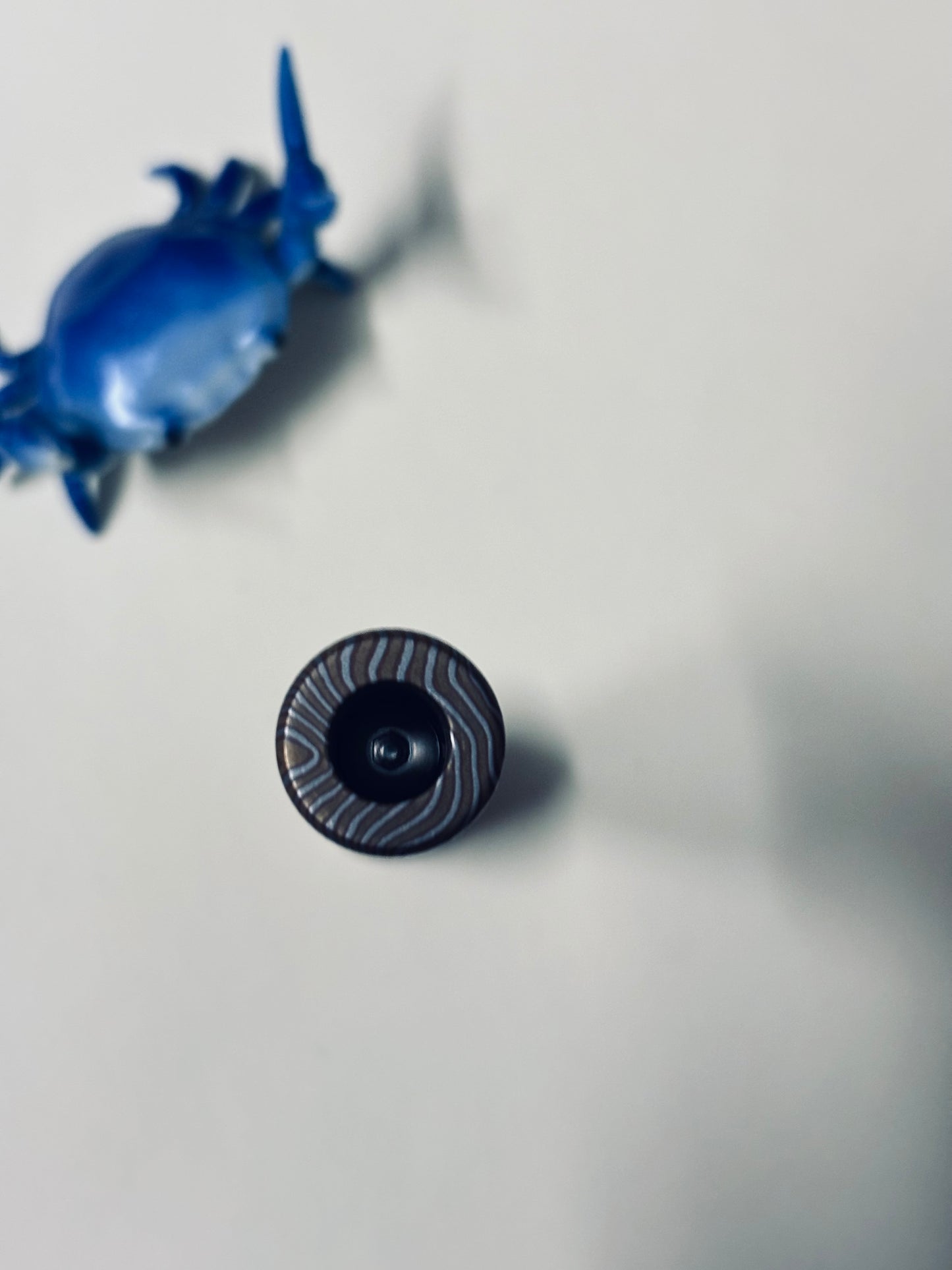 SF Metal Alchemy Spin totem - Mokume/zirc spin stick - fidget toy