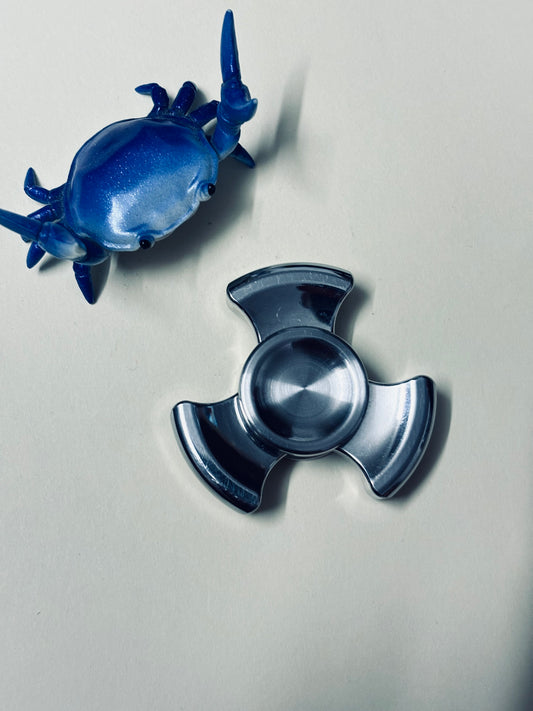 Rotablade - tri stubby - stainless steel - fidget spinner - fidget toy