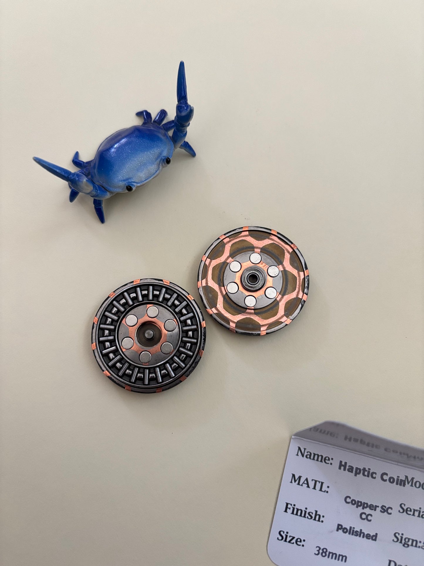 njthandpower NJT - super conductor big dot Ulte haptic coin - fidget toy