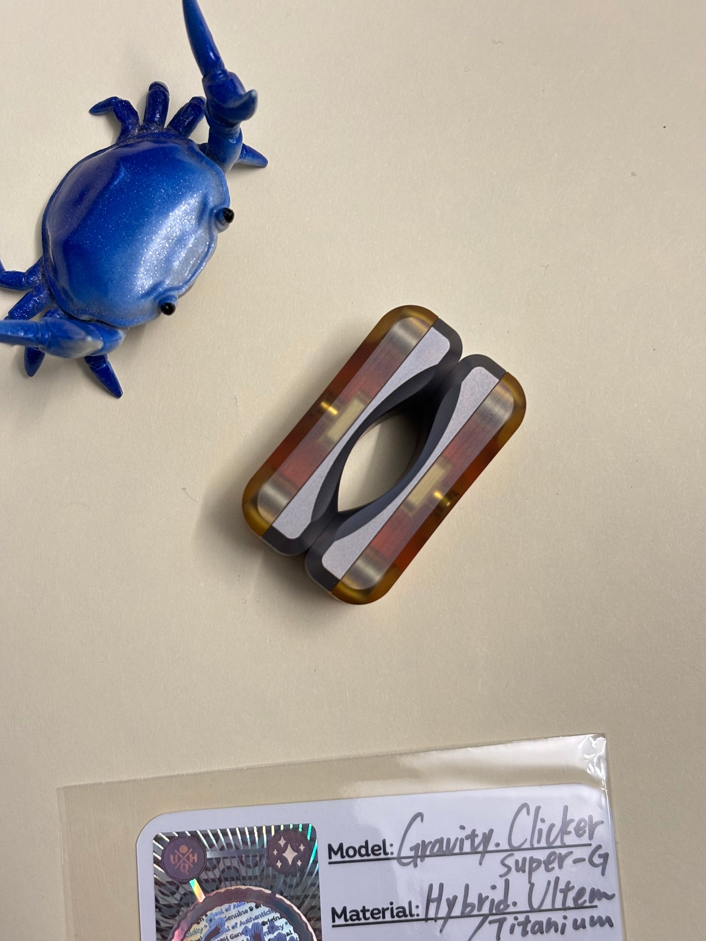 UQH - Gravity clicker  -  Super G - Hybrid Ultem/TI - Fidget toy