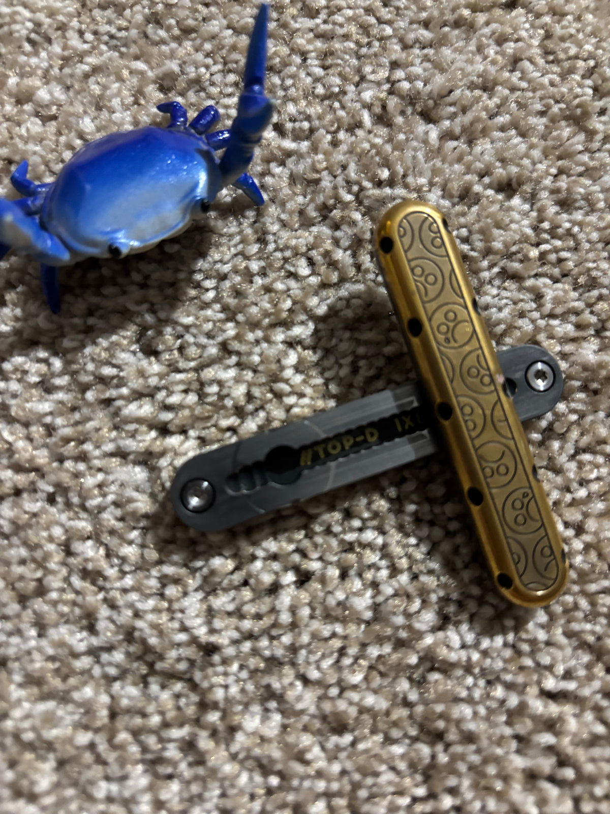 Topd slider - brass - fidget toy