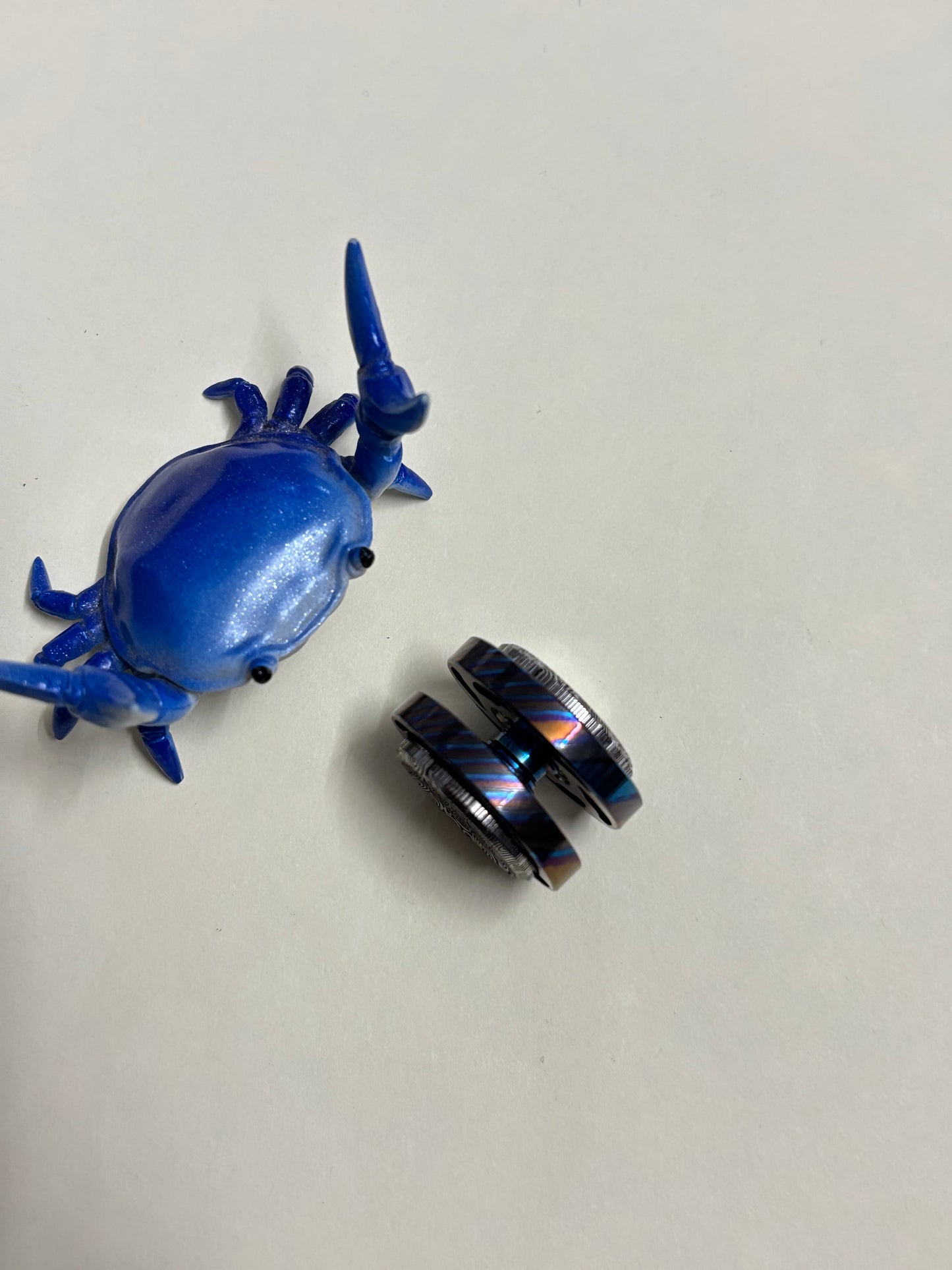 Njthandpower NJT - damasteel and zircuti vortex 2.0 button - fidget toy