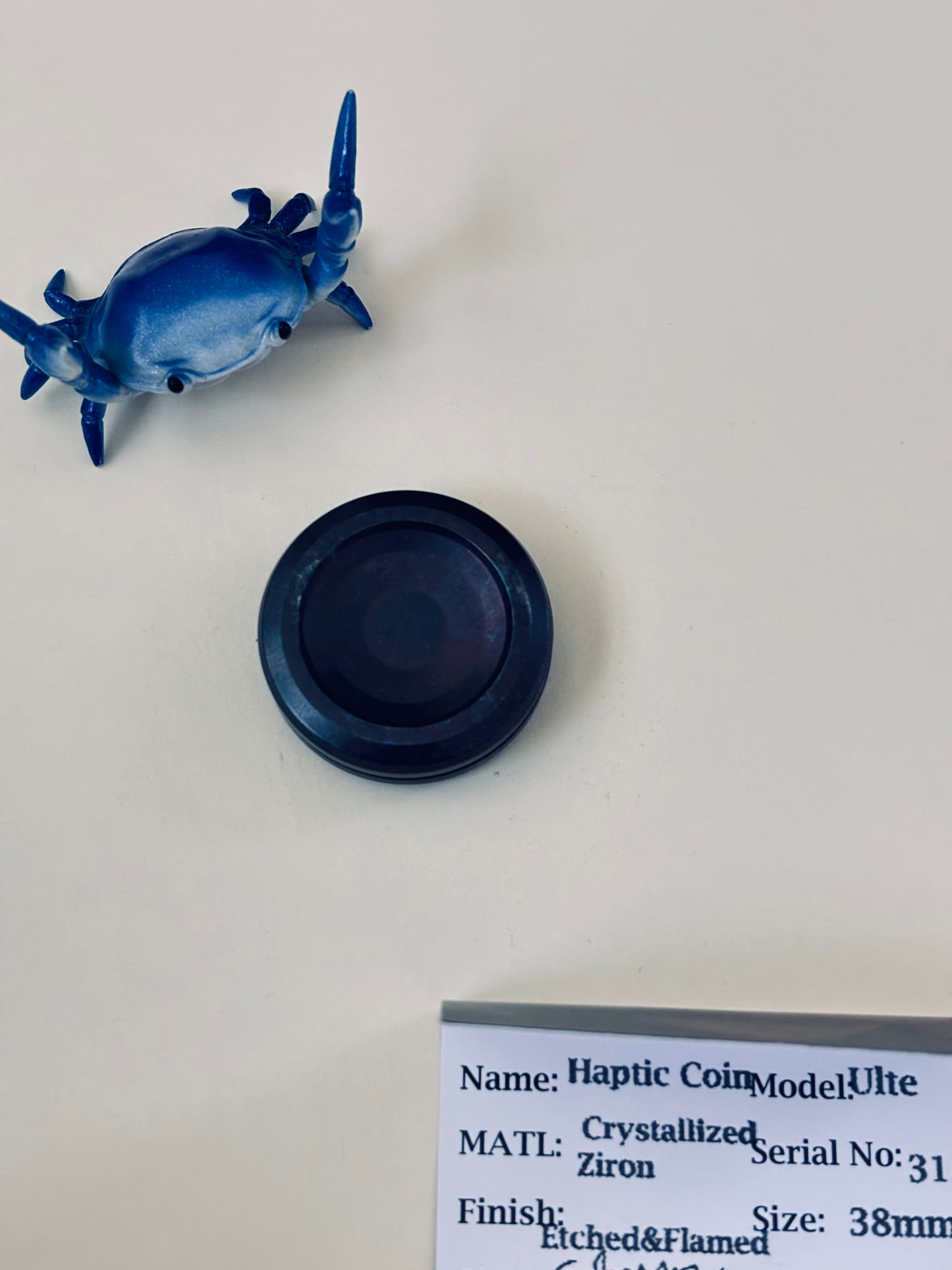 Njthandpower NJT - Ulte - crystallized zircon - haptic coin - fidget toy