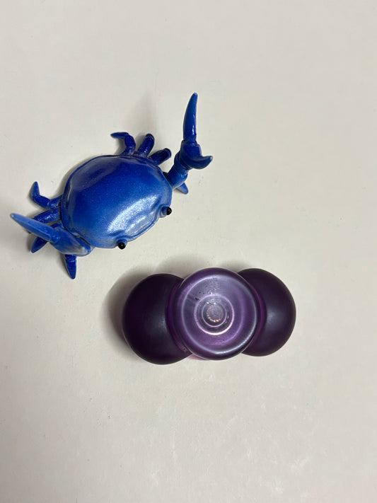 LIC mini mame - frosted purple resin - fidget spinner  - fidget toy