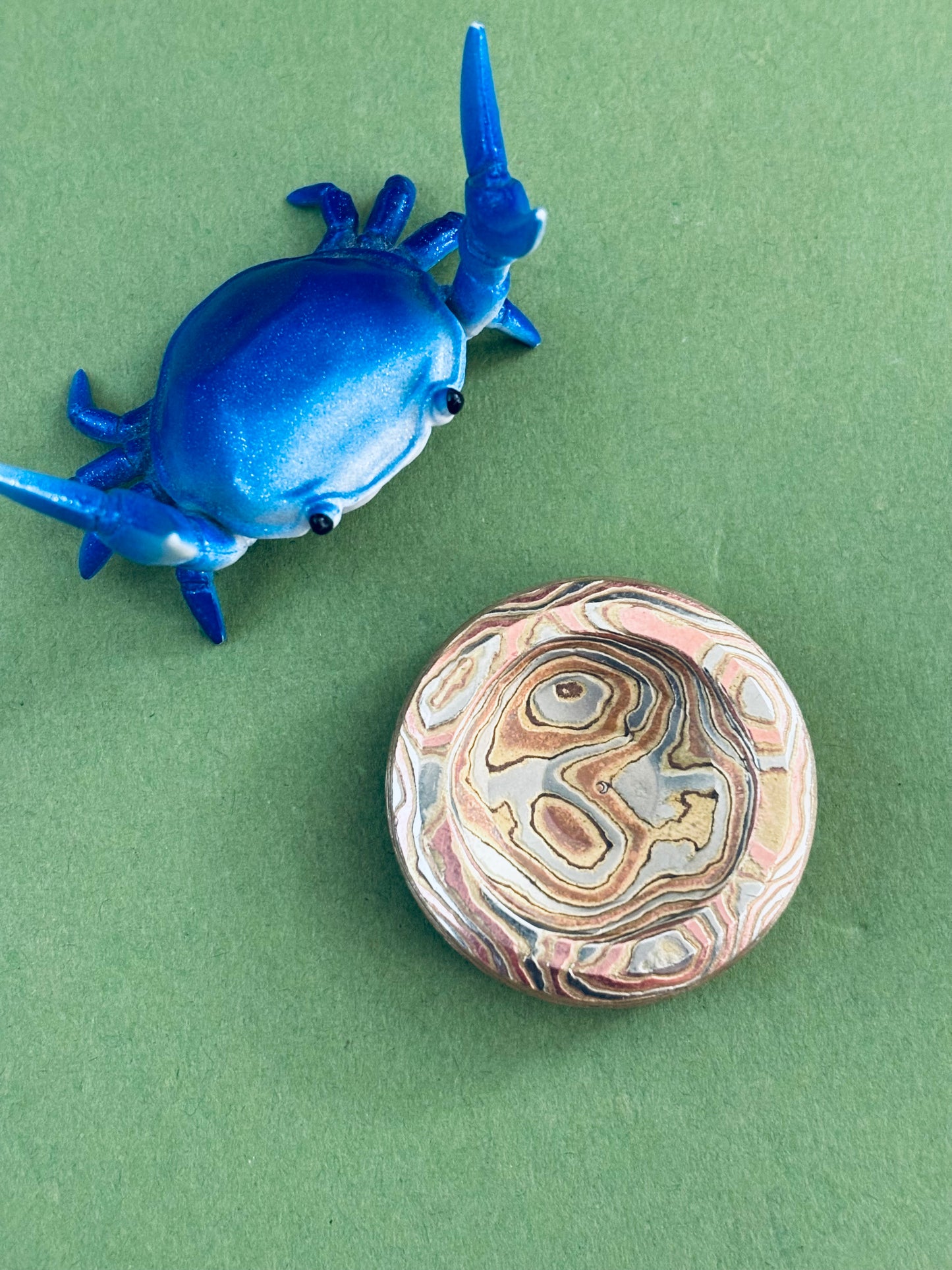 njthandpower NJT - Mokume melted crayon Ulte haptic coin - fidget toy