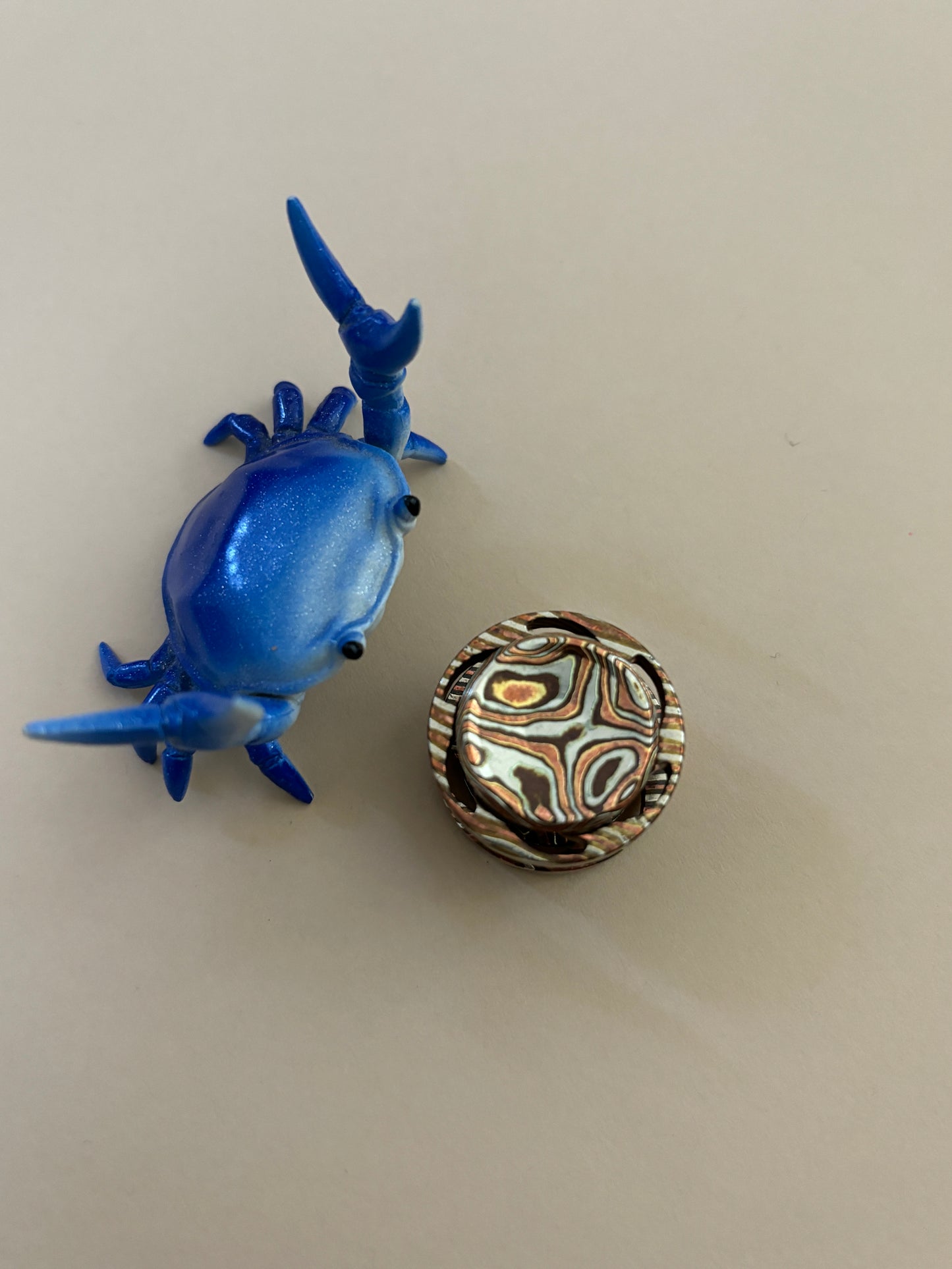 njthandpower NJT - Mokume vortex 2.0 button - fidget toy