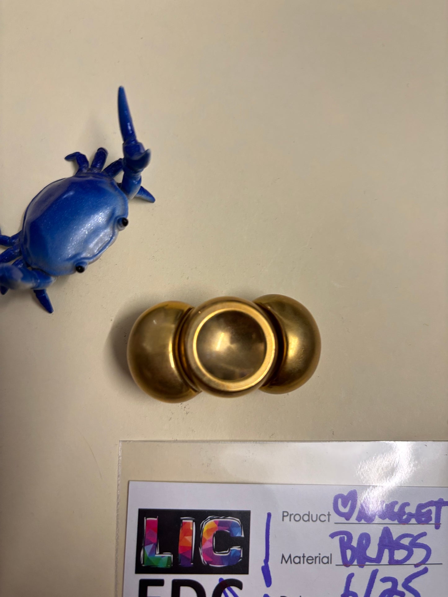 LIC - love nugget - brass - fidget spinner  - fidget toy