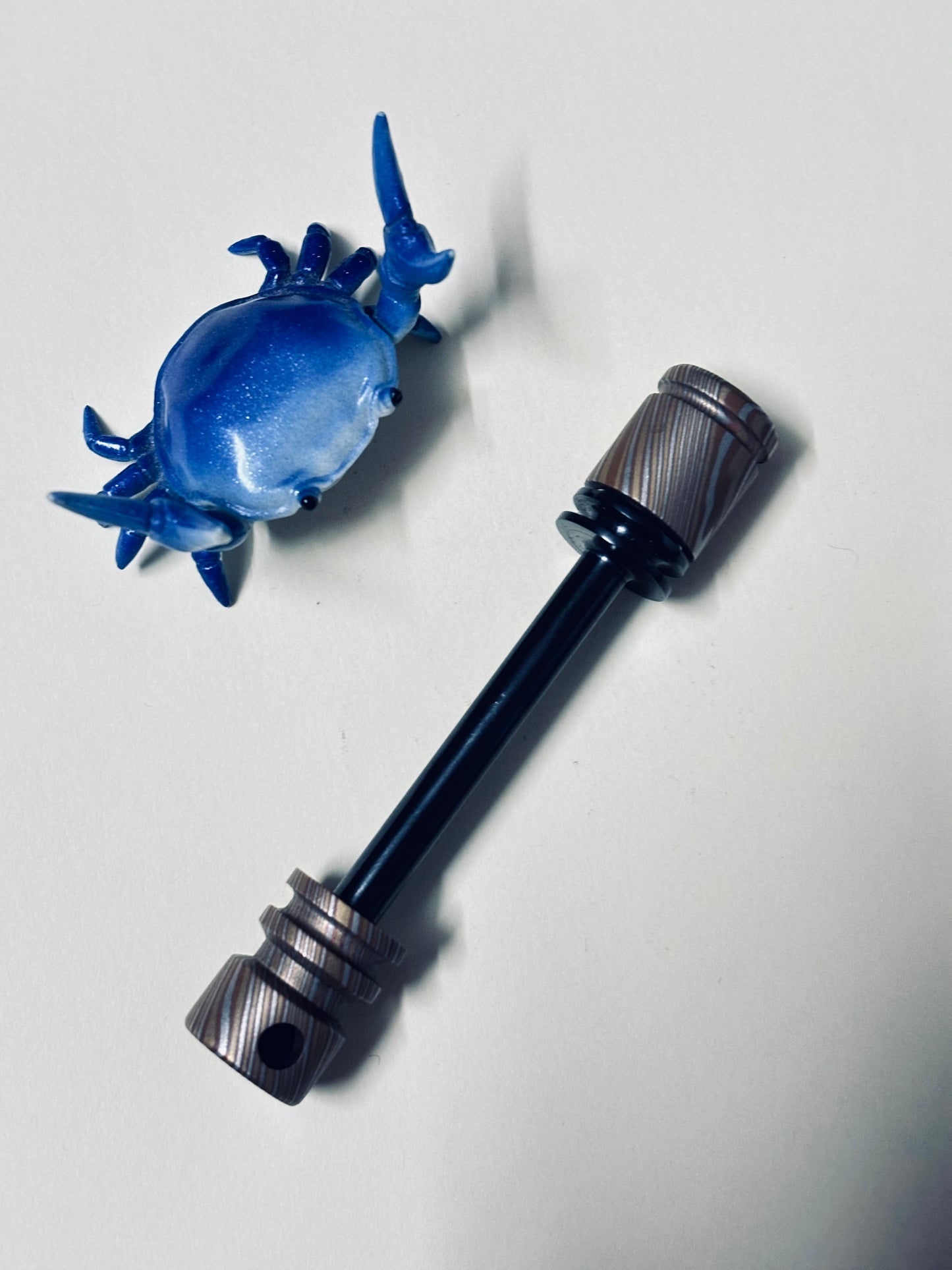 SF Metal Alchemy Spin totem - Mokume/zirc spin stick - fidget toy