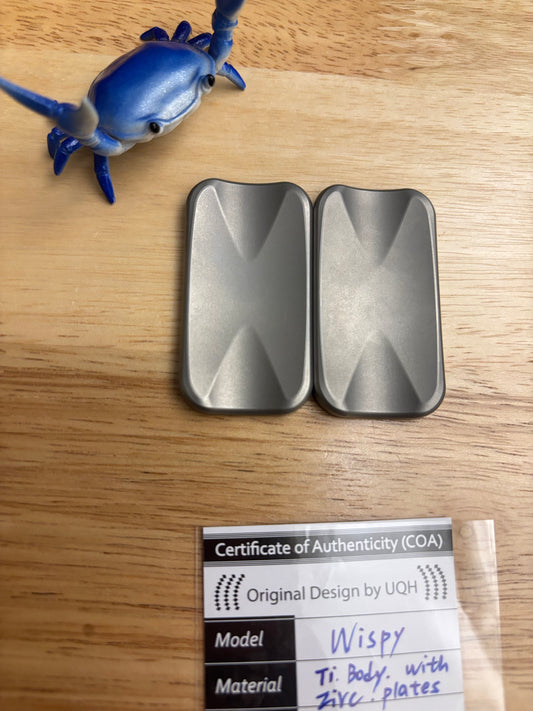 UQH - Wispy slider -  titanium with zirc plates - Fidget toy