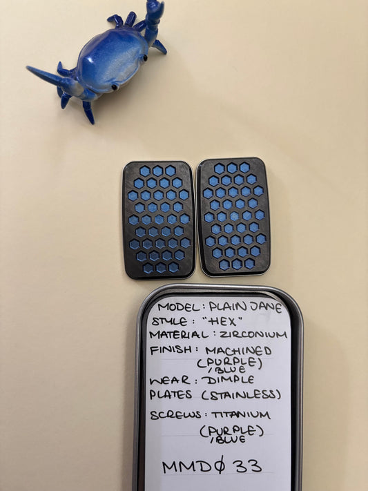 Magnus maglab plain jane Hex - zirc with SS plate - fidget toy