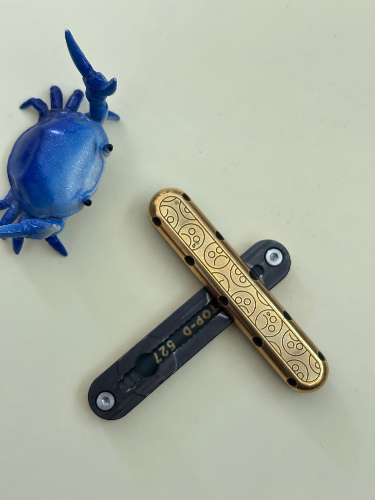 Topd slider - brass - fidget toy
