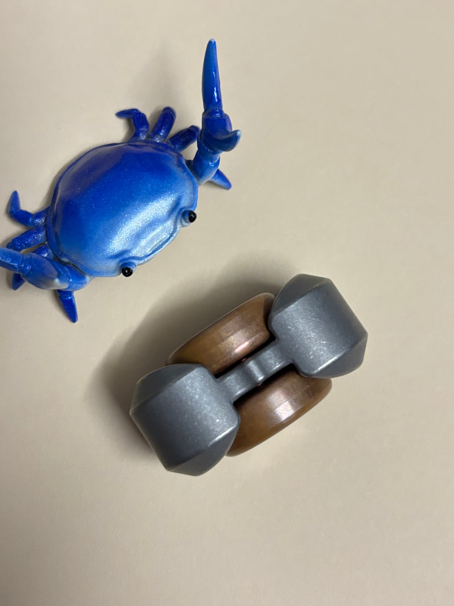 Indy Thicc - chelsea M TI with copper button - fidget spinner - fidget toy