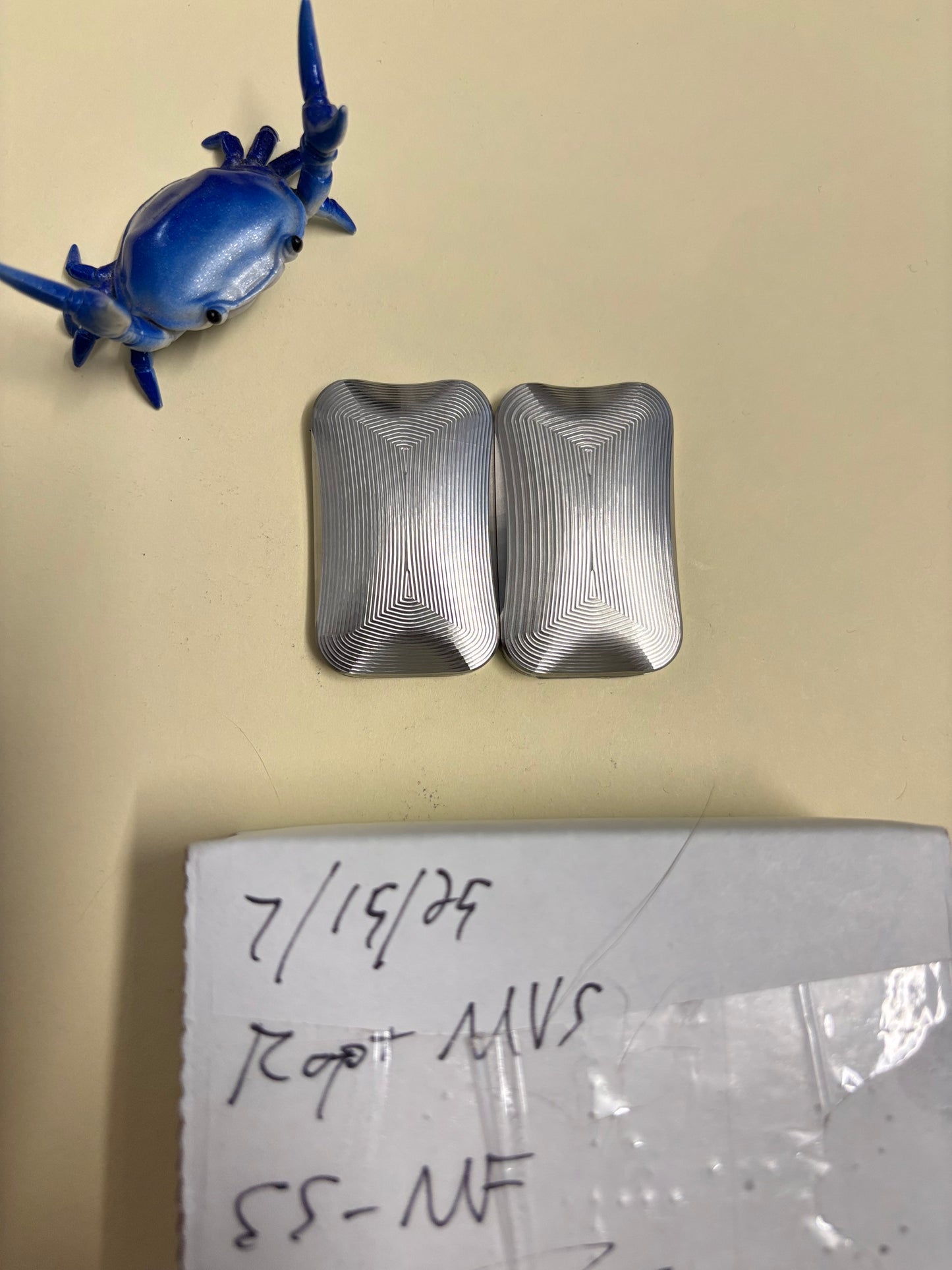 Moduswork Rapt MVS asymmetrical - ss - with inserts - slider - fidget toy