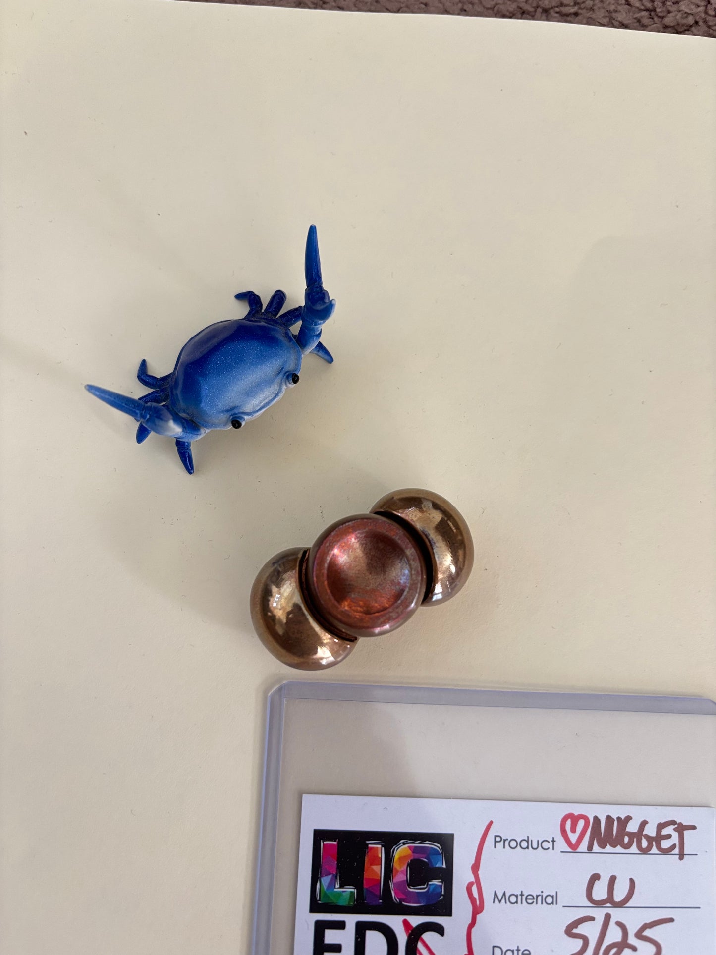 LIC - love nugget - copper - fidget spinner  - fidget toy