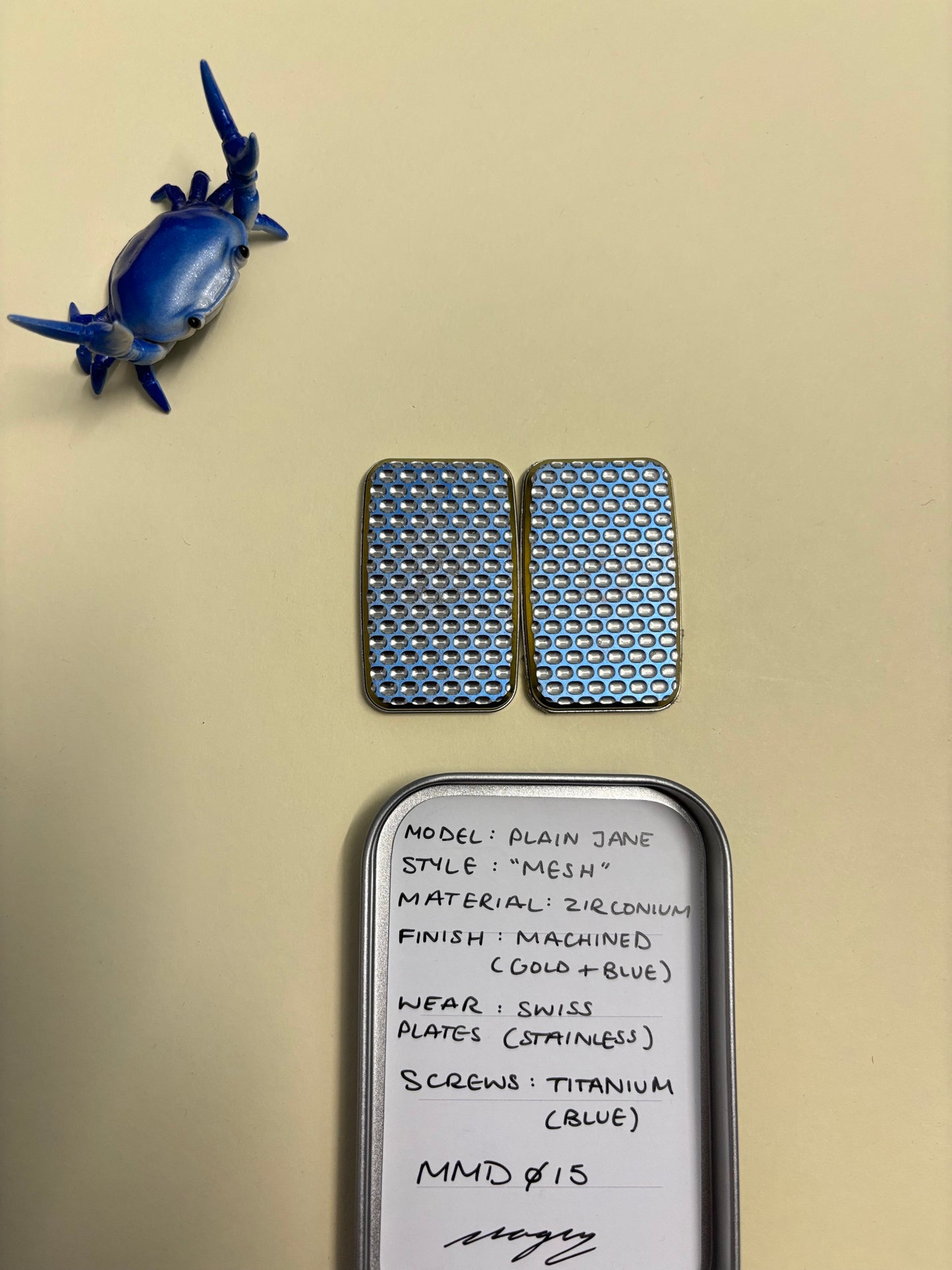 Magnus maglab plain jane mesh - zirc with SS plate - fidget toy