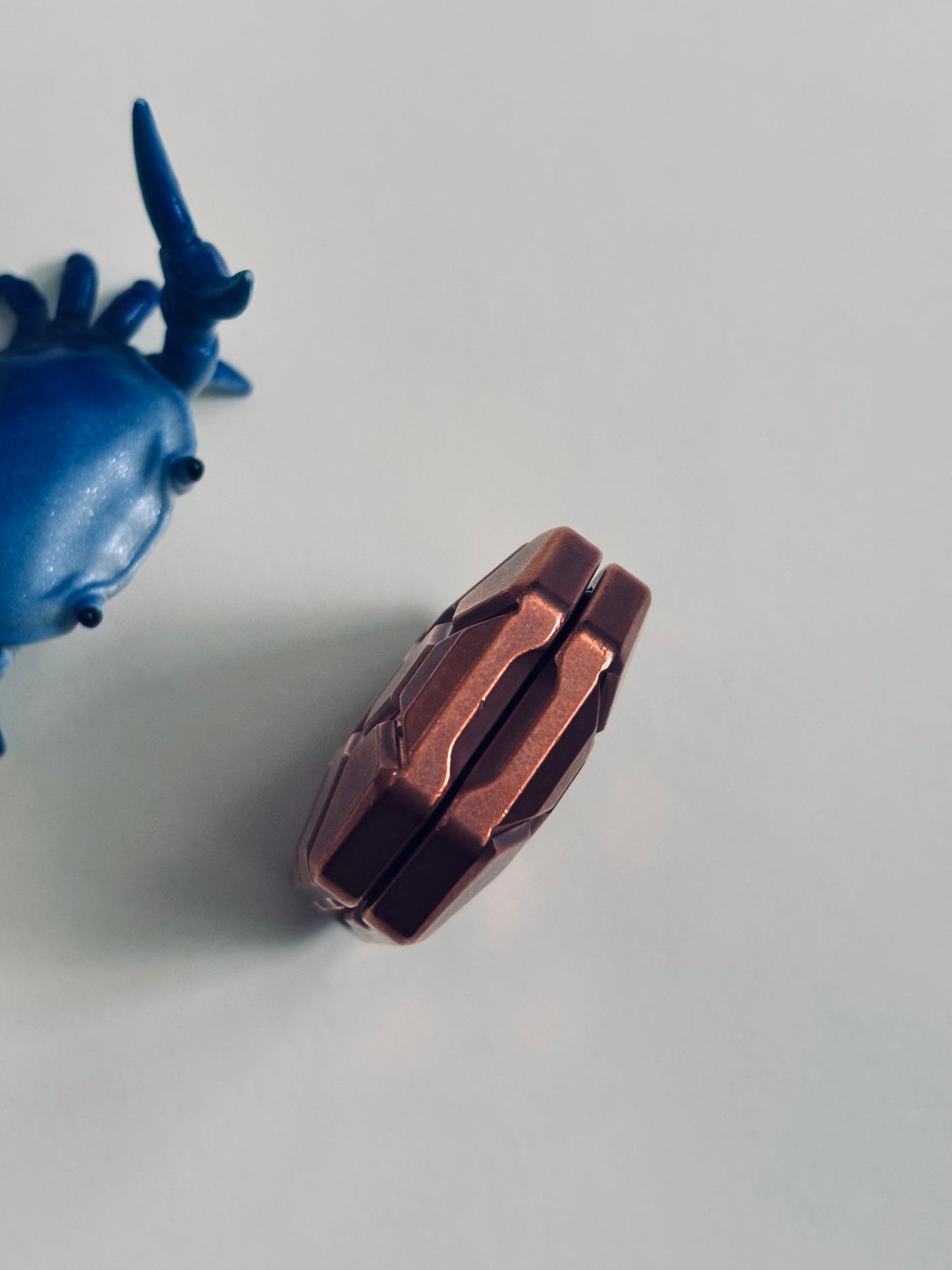 Magnus 3 click turtle slider - copper with zirc screw plate - fidget toy