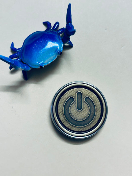 Umburry armored haptic coin - mid size ti/brass- haptic coin - fidget toy