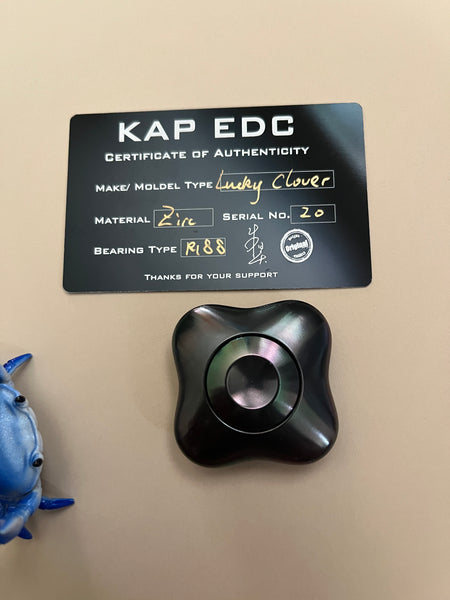 KAP - lucky clover tungsten (zirc) spinner - fidget toy