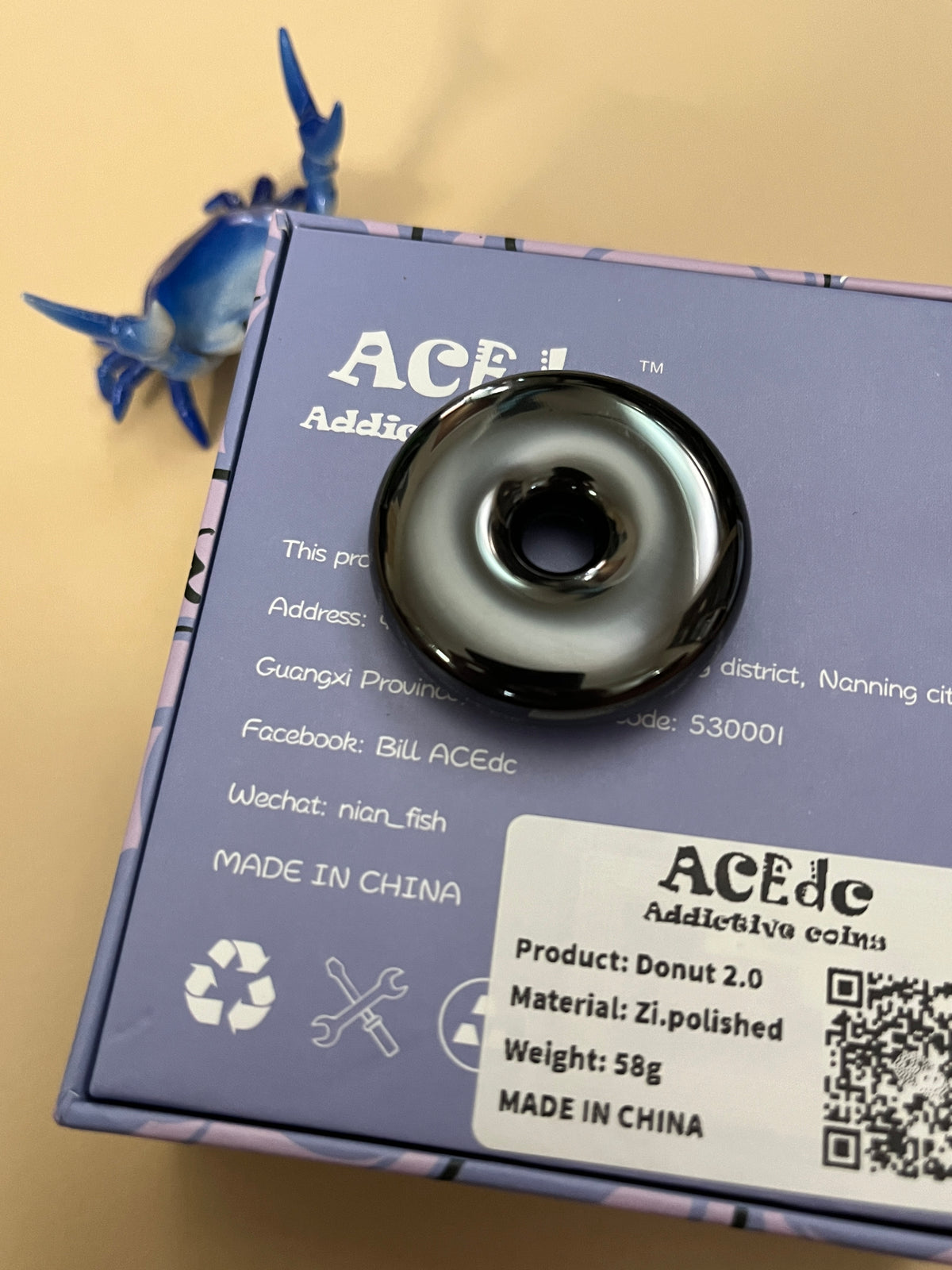 Acedc Fidget Rabbit ACEDC Donut zirc - haptic coin fidget toy – Plants Wake You Up