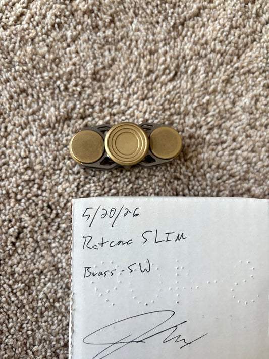 Moduswork Retcore slim - brass spinner - fidget toy