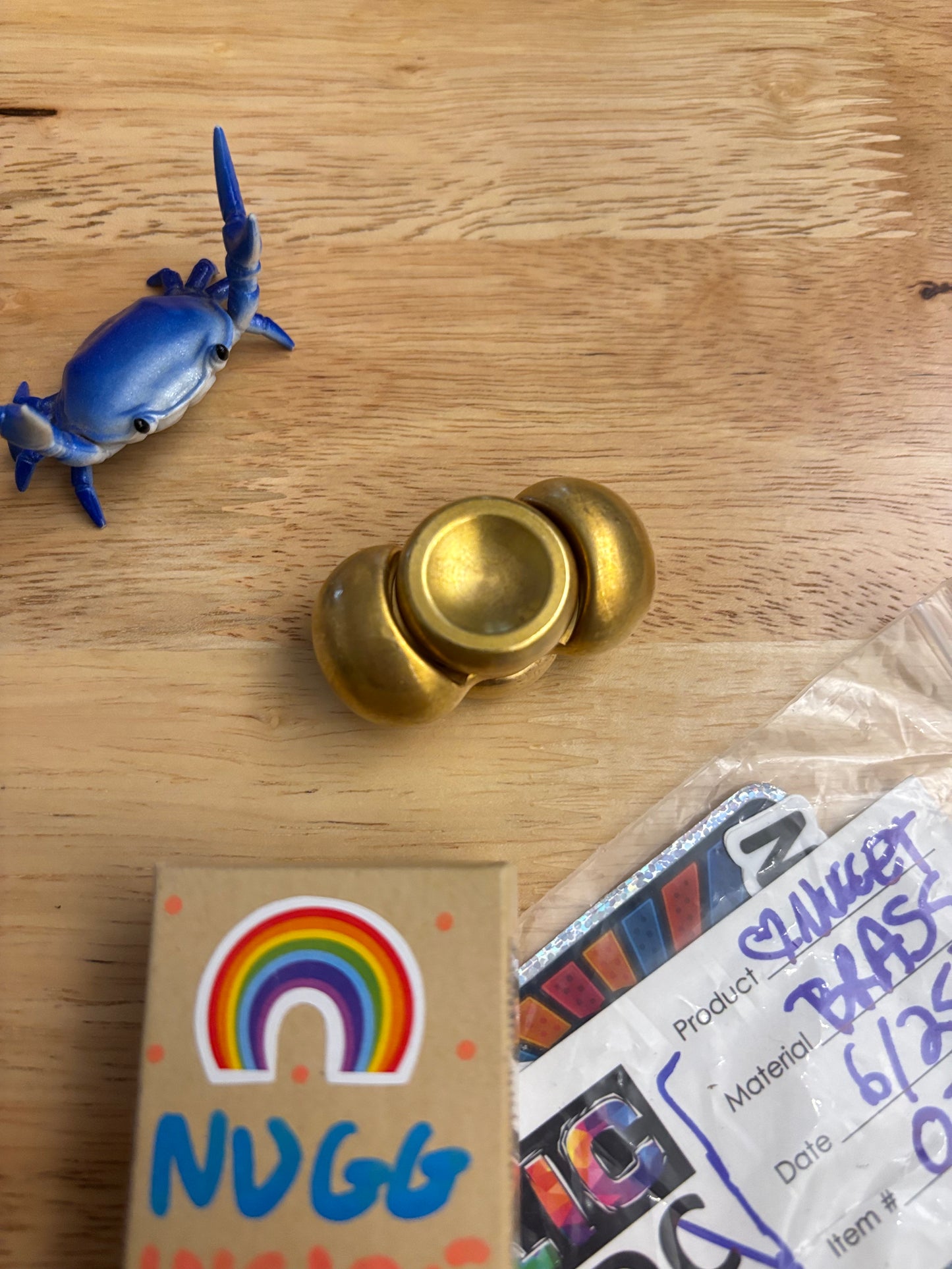 LIC - love nugget - brass - fidget spinner  - fidget toy