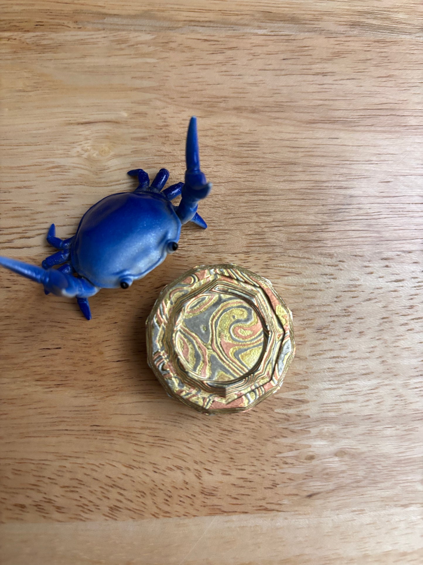 njthandpower NJT - Mokume stellar edge haptic coin - fidget toy