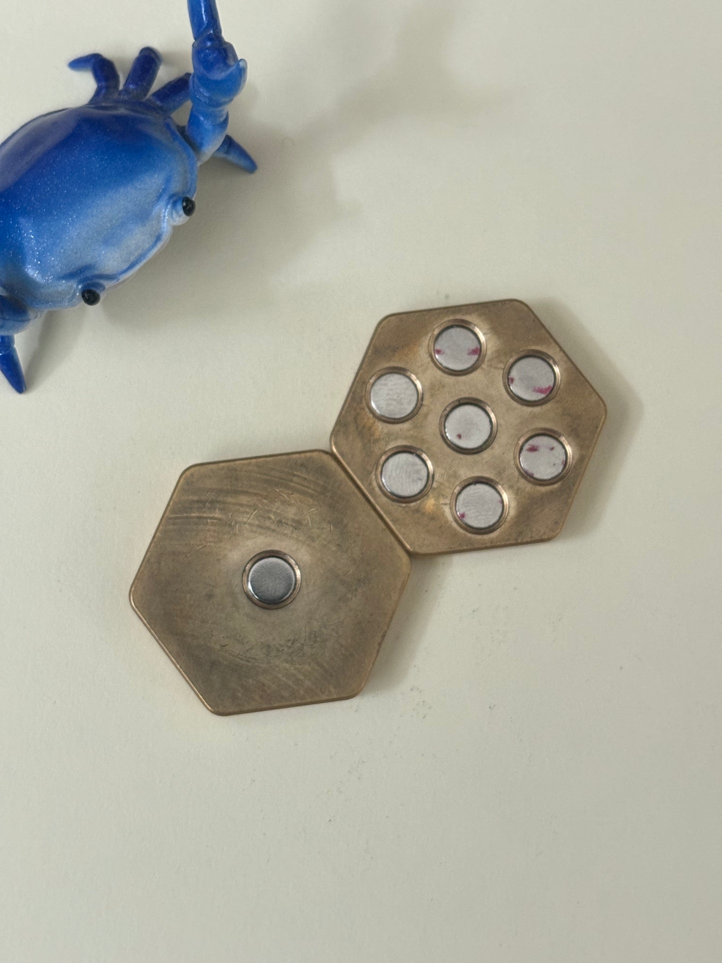 Custom - mini hex - slider coin 1 of 2 - fidget toy