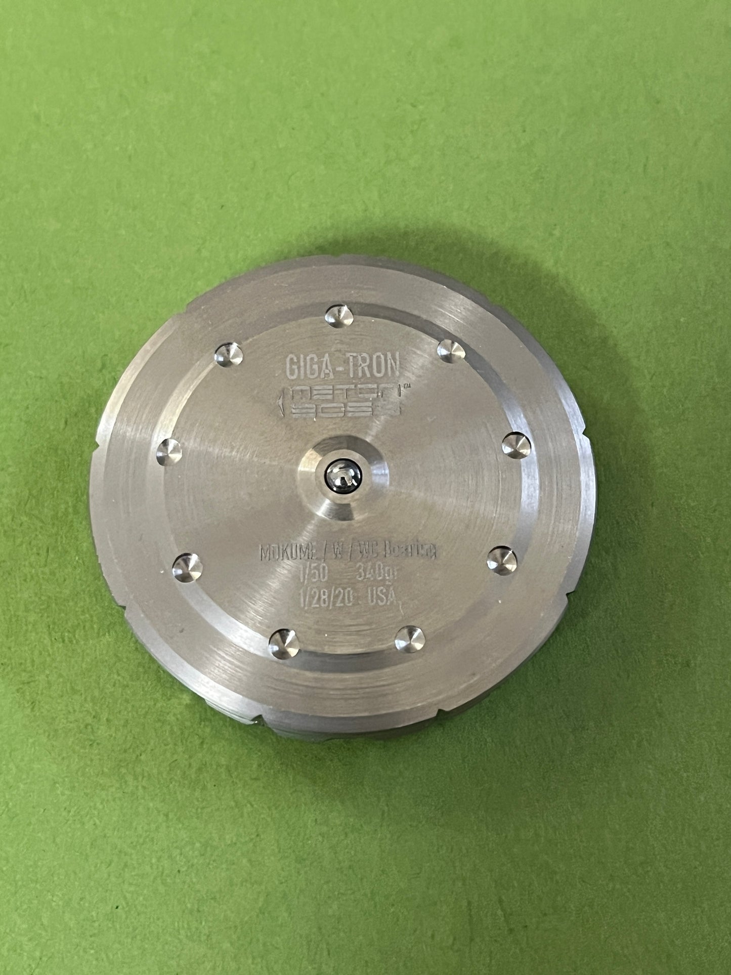 Meton boss giga-tron worry stone/spinning top - mokume/w/wc bearing - fidget toy