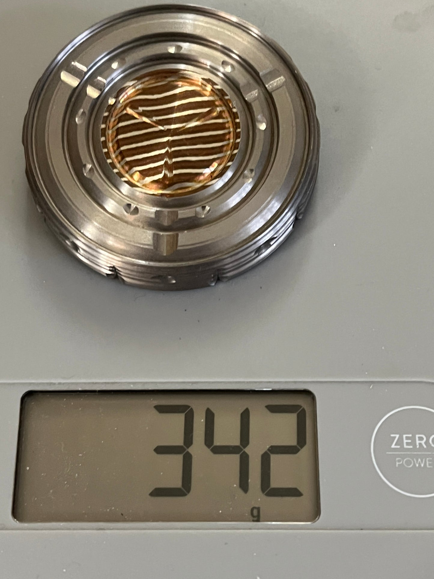 Meton boss giga-tron worry stone/spinning top - mokume/w/wc bearing - fidget toy