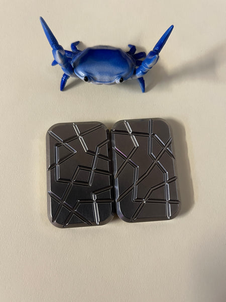Magnus Titanium crack - 3 click slider with zirconium plates - fidget toy