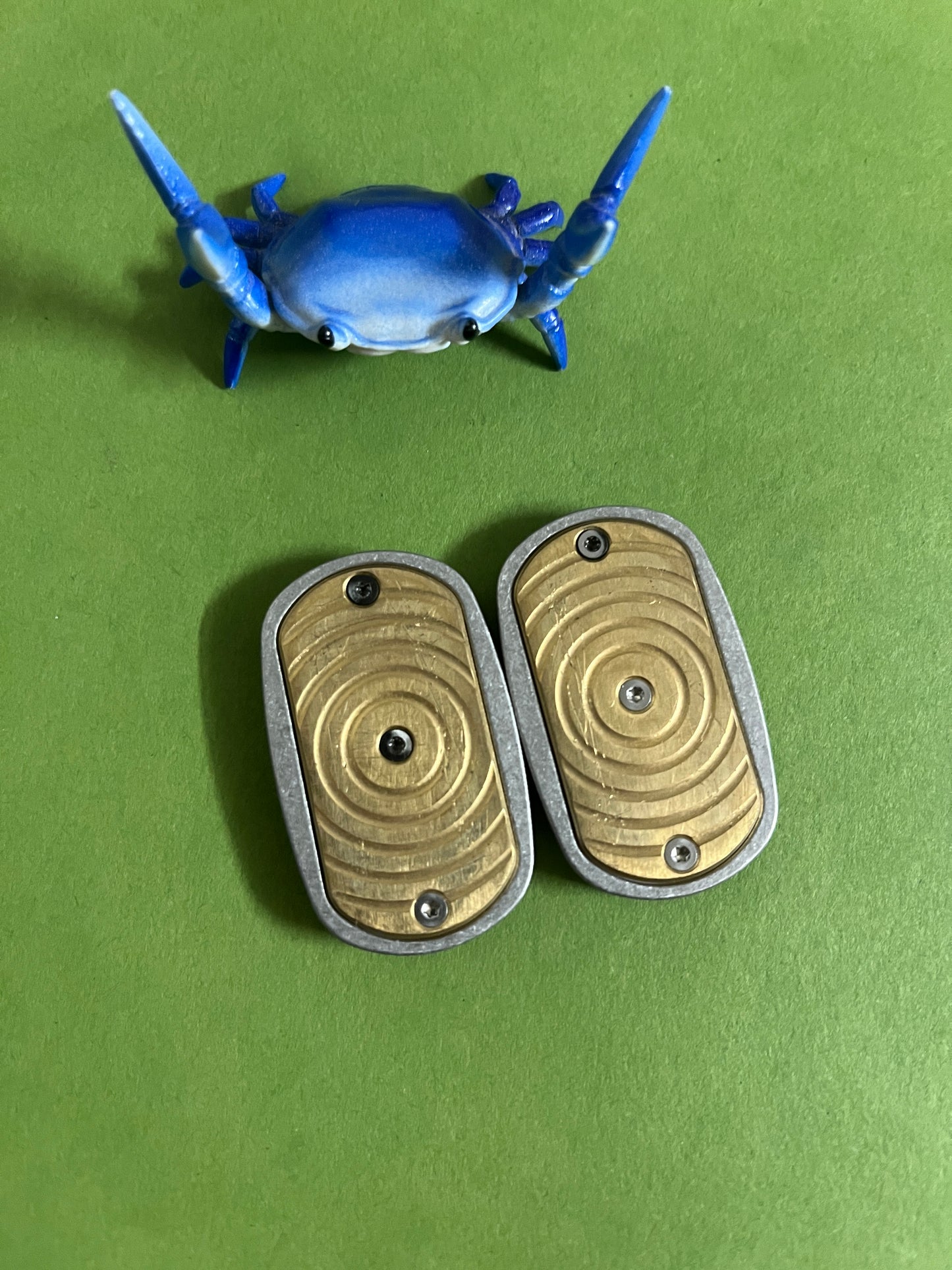Fidget things - chonky tab - stainless steel / brass plates