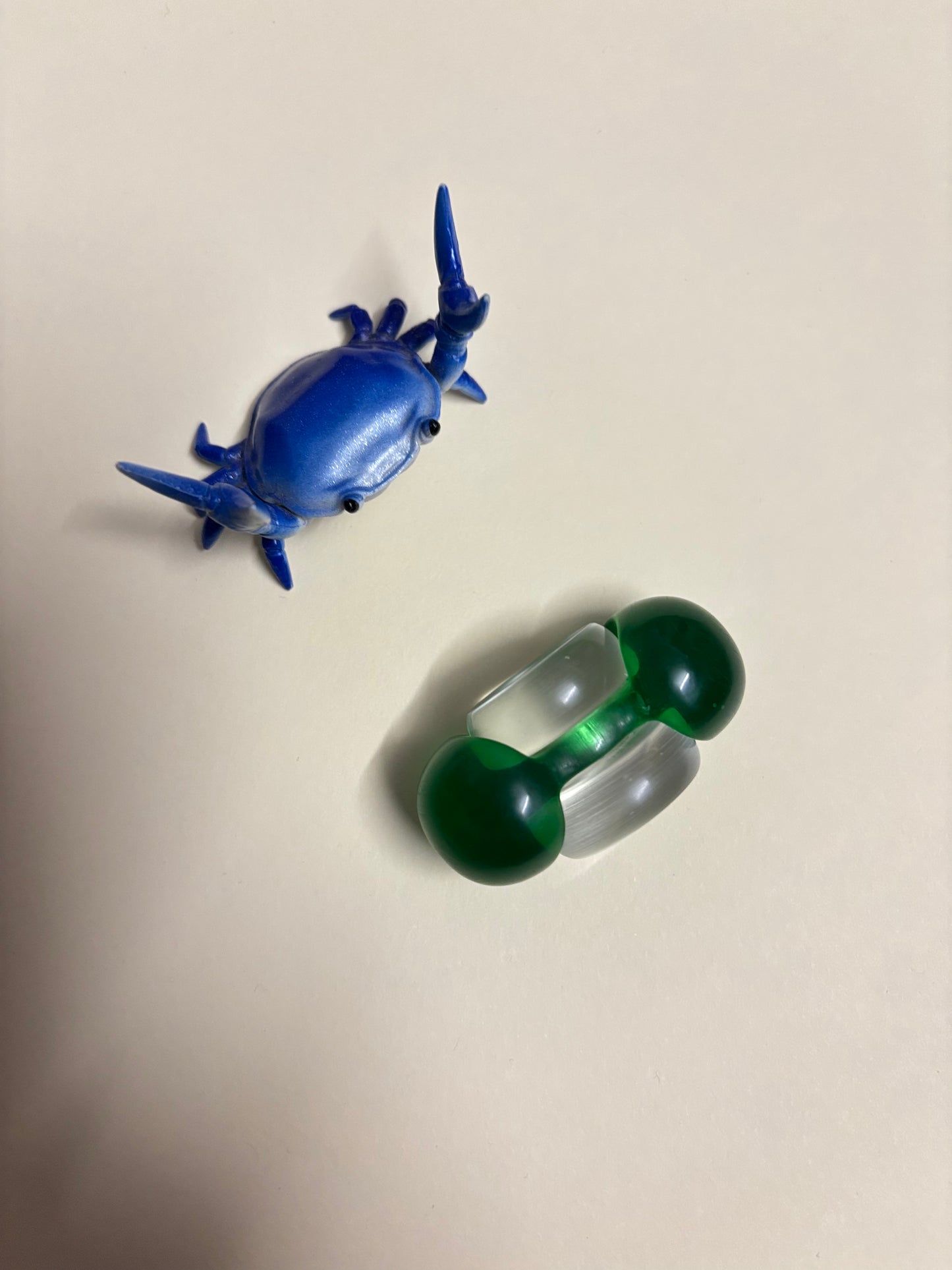 LIC love nugget - green resin - fidget spinner  - fidget toy