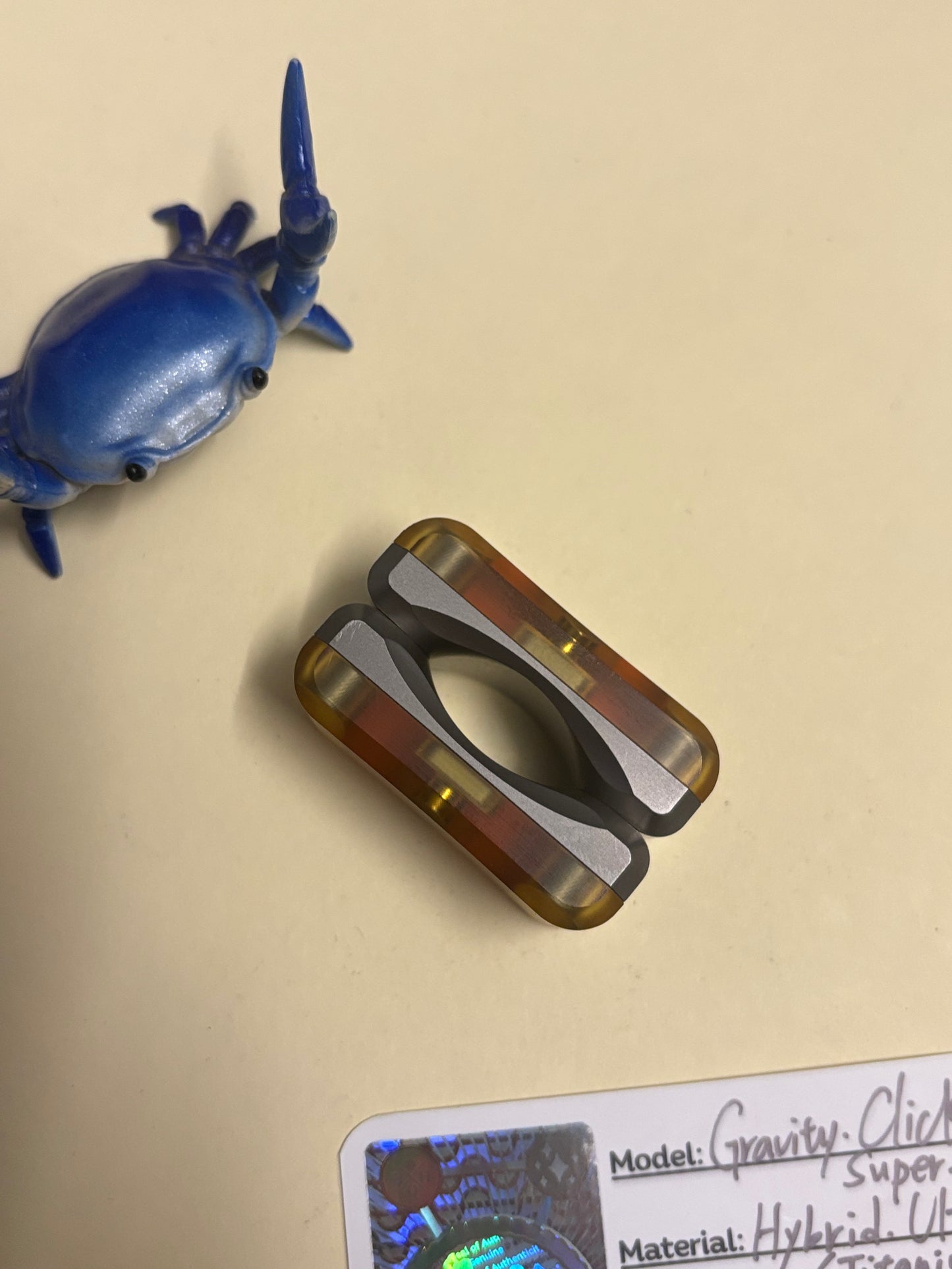 UQH - Gravity clicker  -  Super G - Hybrid Ultem/TI - Fidget toy