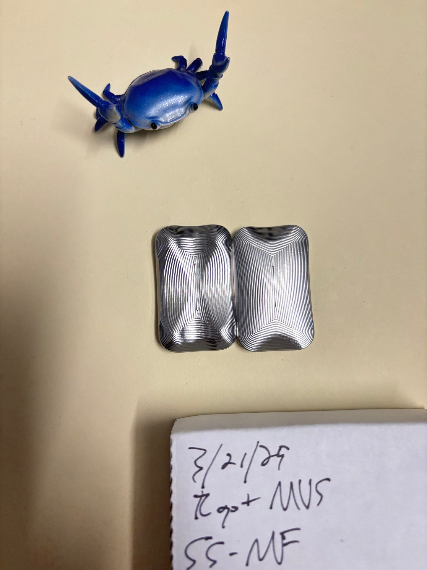 Moduswork Rapt MVS asymmetrical - ss - with inserts - slider - fidget toy