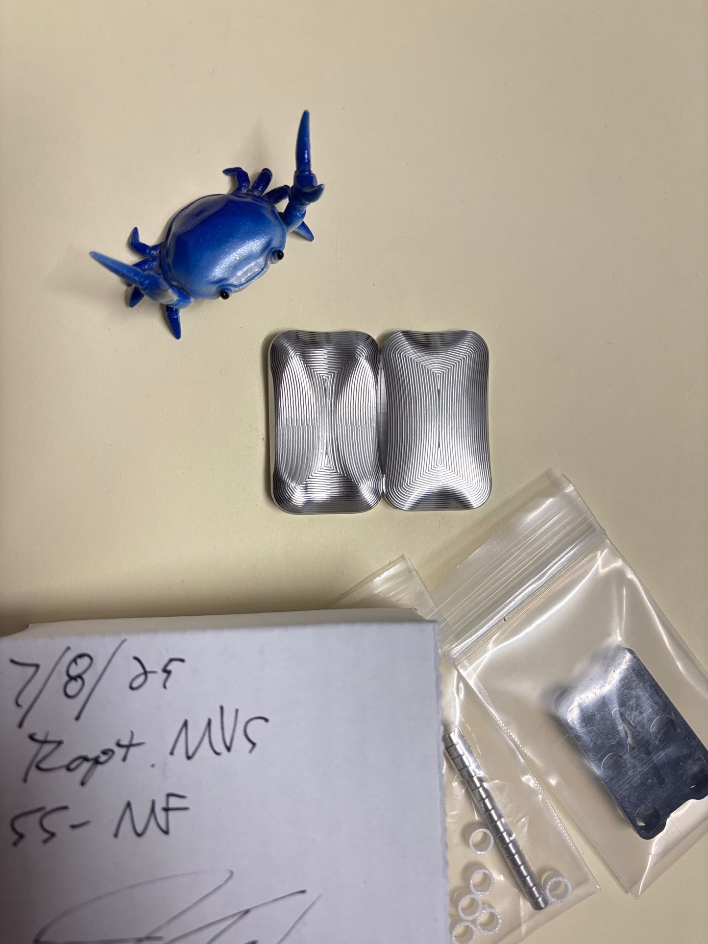 Moduswork Rapt MVS asymmetrical - ss - with inserts - slider - fidget toy