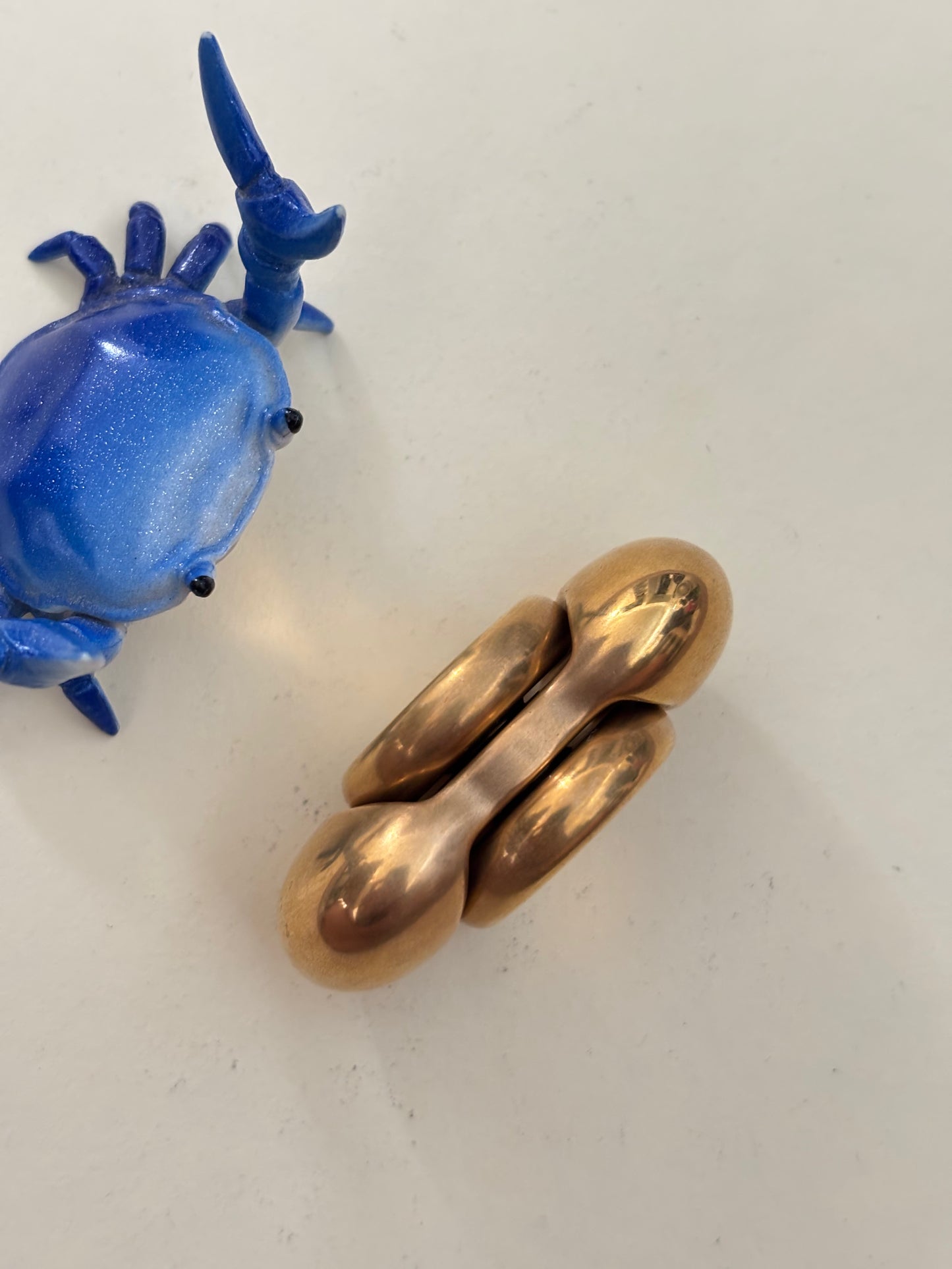 LIC mini mame - brass - fidget spinner  - fidget toy