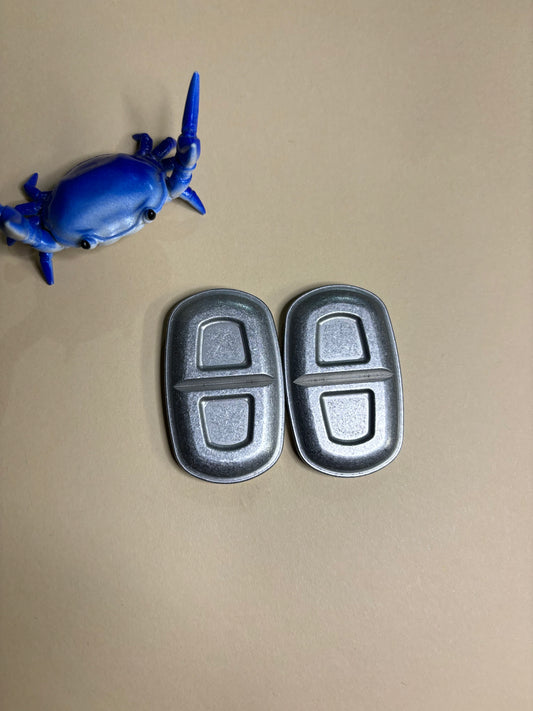 Fidget things - chonky tab V2 - SS with brass plates - fidget toy