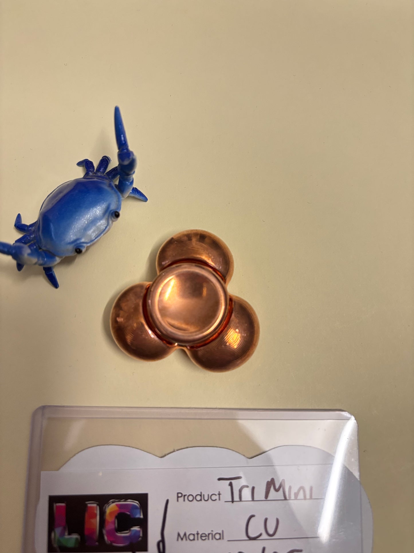 LIC mini mame tri - copper - fidget spinner  - fidget toy