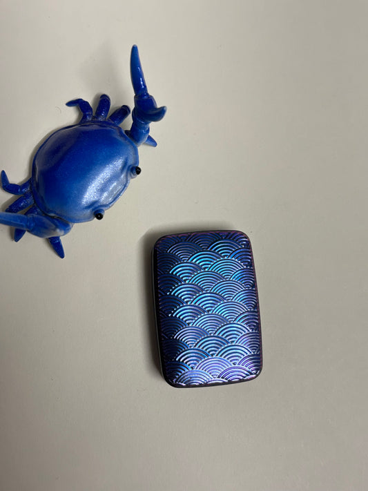 Compoform Argyle V1.1 mini seigaiha - laser etched titanium slider