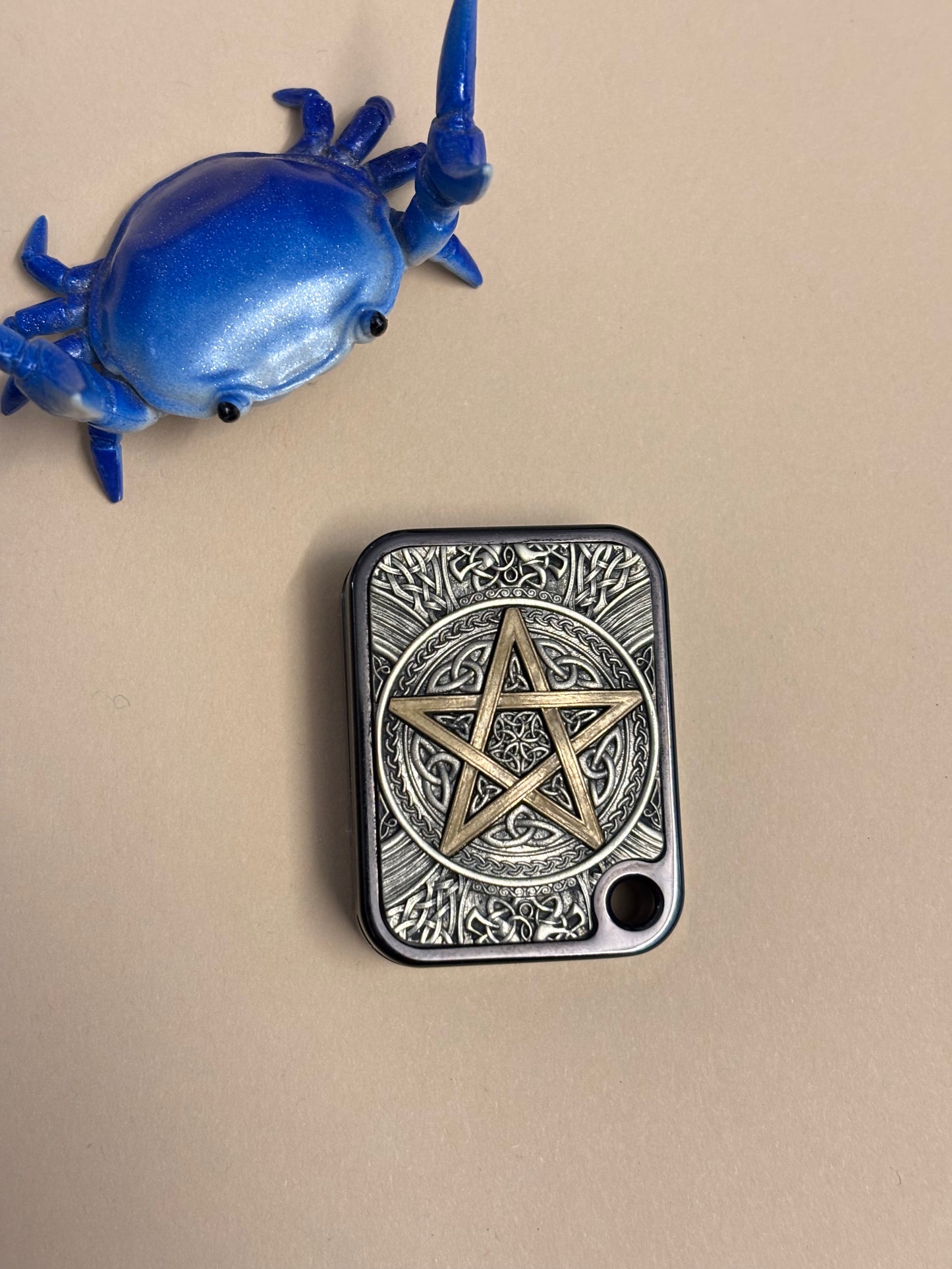 BP Mod price tag slider - brass - shuffle slider fidget toy